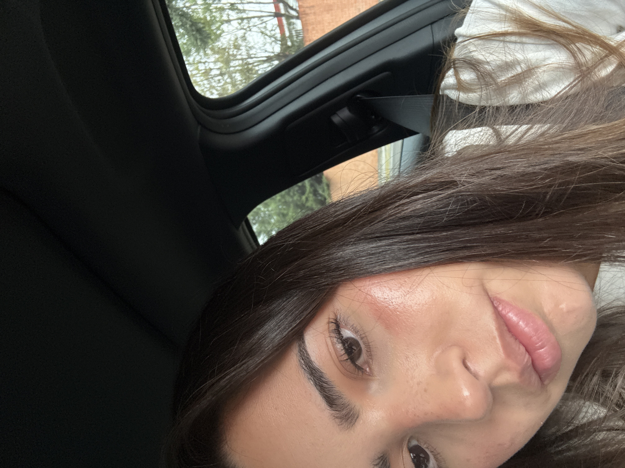 Woman documents gas station stop in Puebla, Mexico