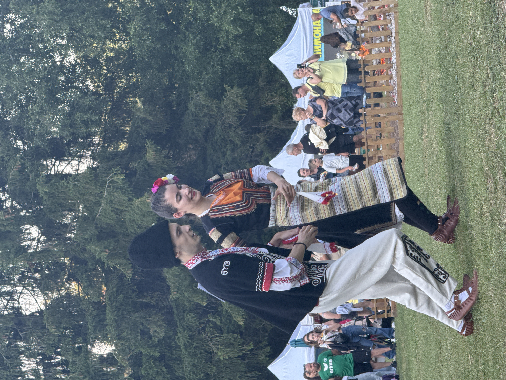 Traditional Bulgarian folk festival with dancing and bonfire near Vratsa