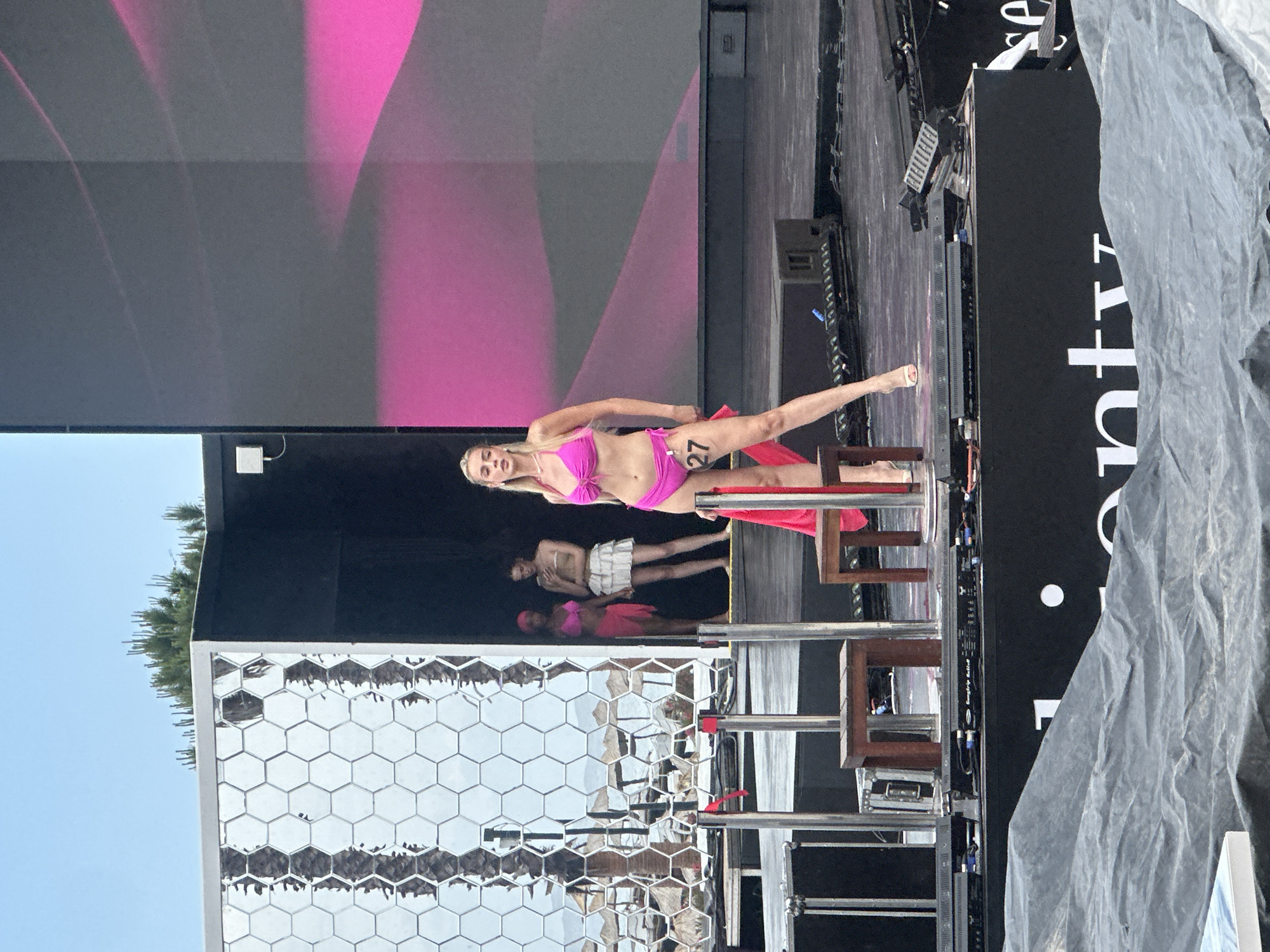 Beauty pageant with numbered contestants held in Kemer, Turkey