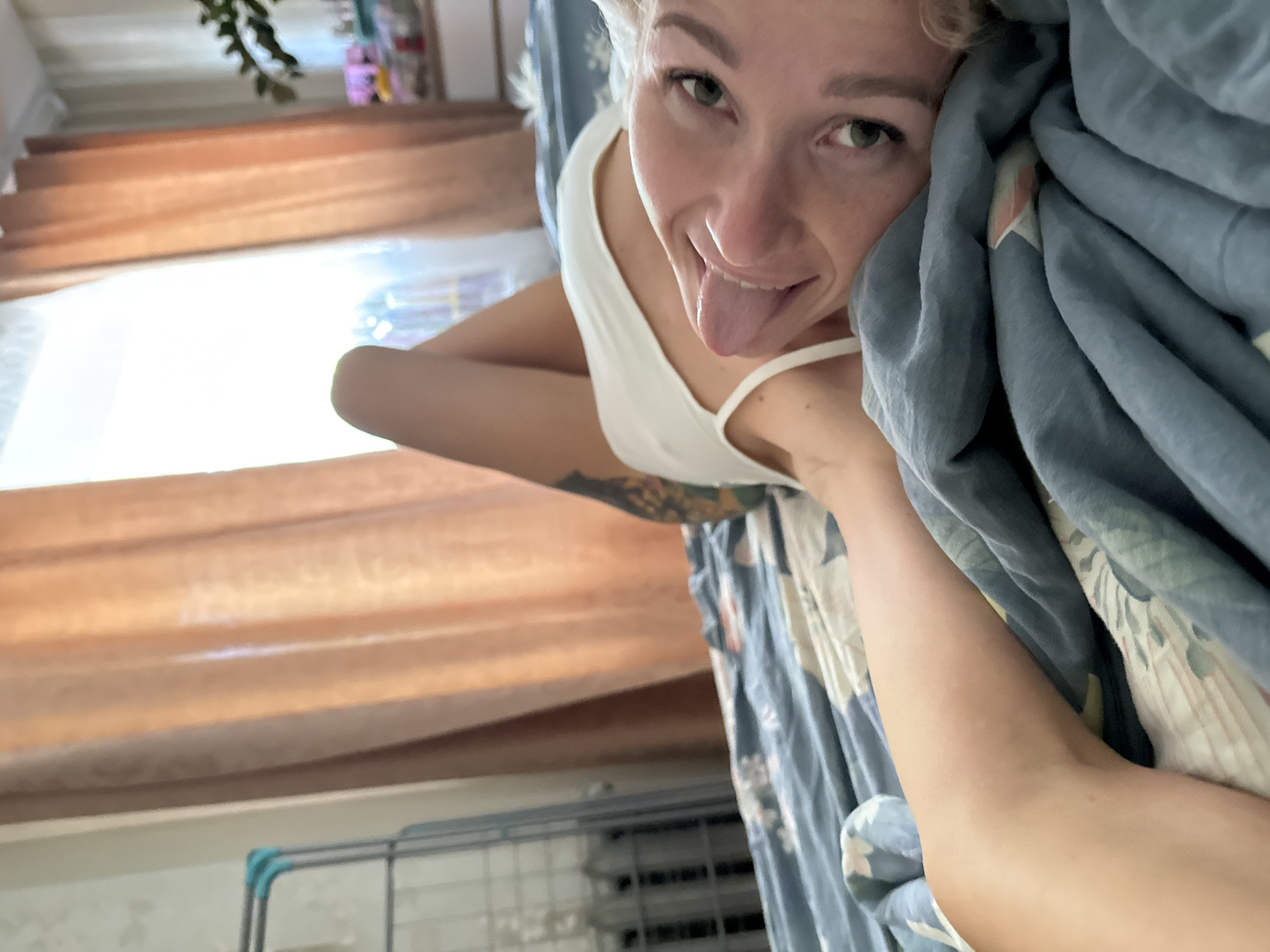 Early morning bedroom moment captured in Chaikovsky, Russia