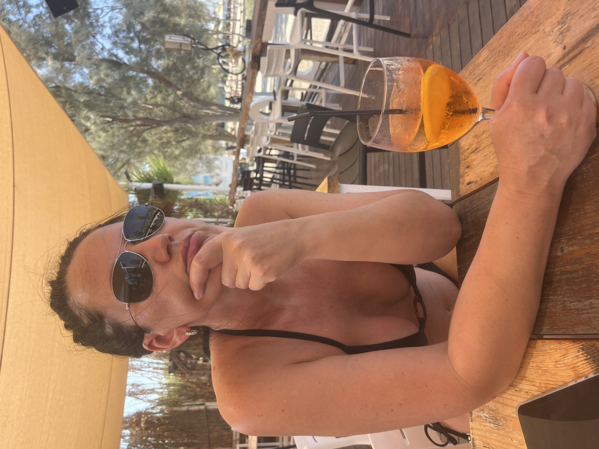 Relaxed afternoon at an outdoor table in Protaras, Cyprus