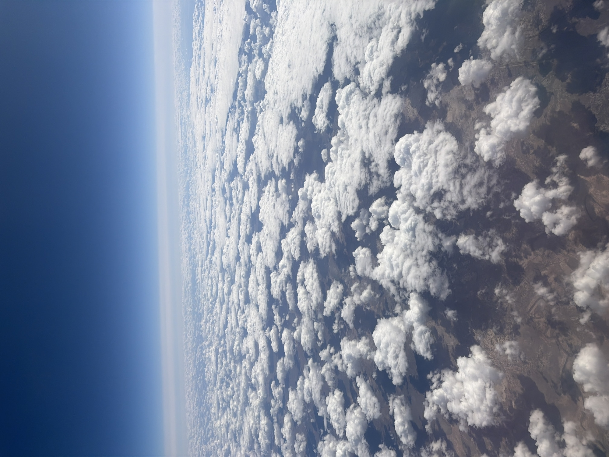 High-altitude Earth curvature photograph captured over Kazakhstan