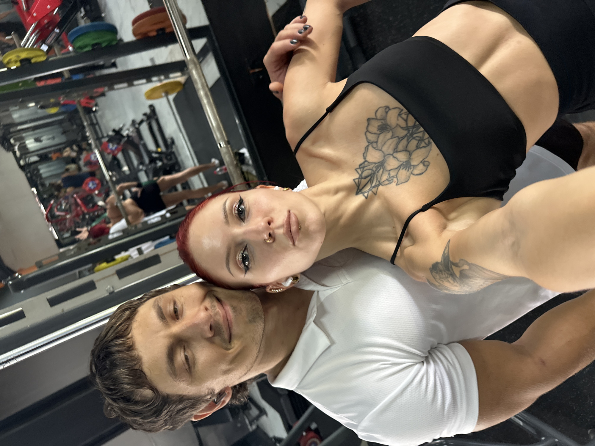 Gym selfies captured in North Kuta, Indonesia
