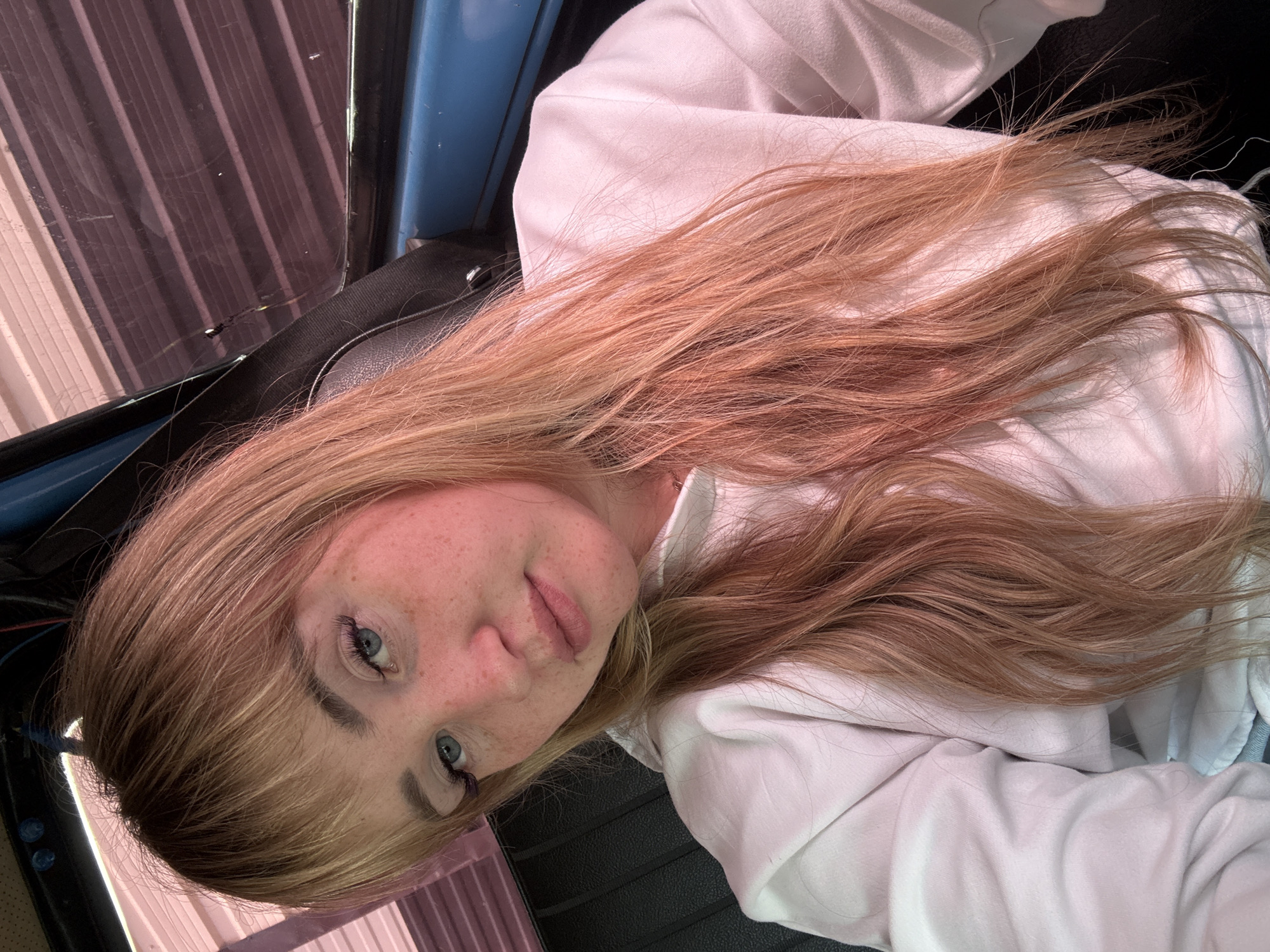 Selfie session inside a vehicle, Chaikovsky, Russia