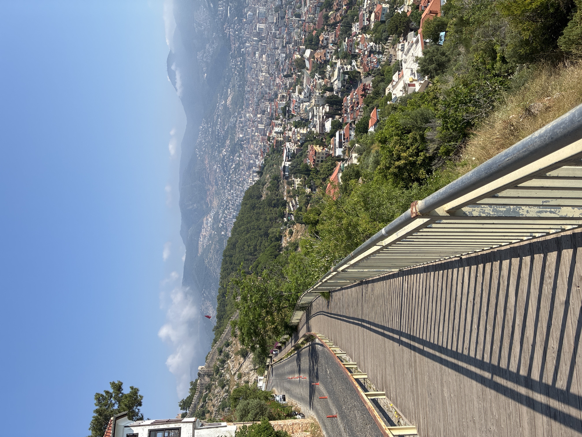 Morning views of Alanya coastline and castle documented