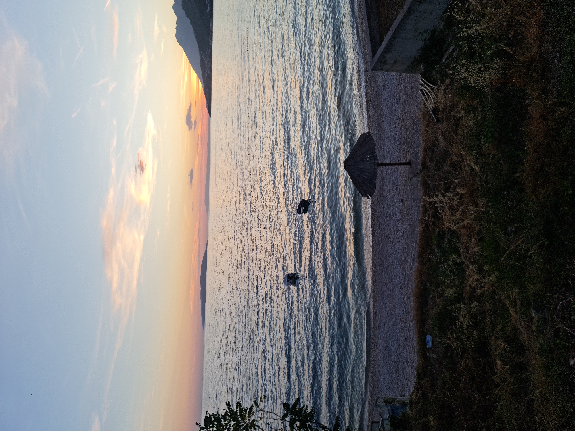 Sunset along the Dalmatian coast in Općina Gradac