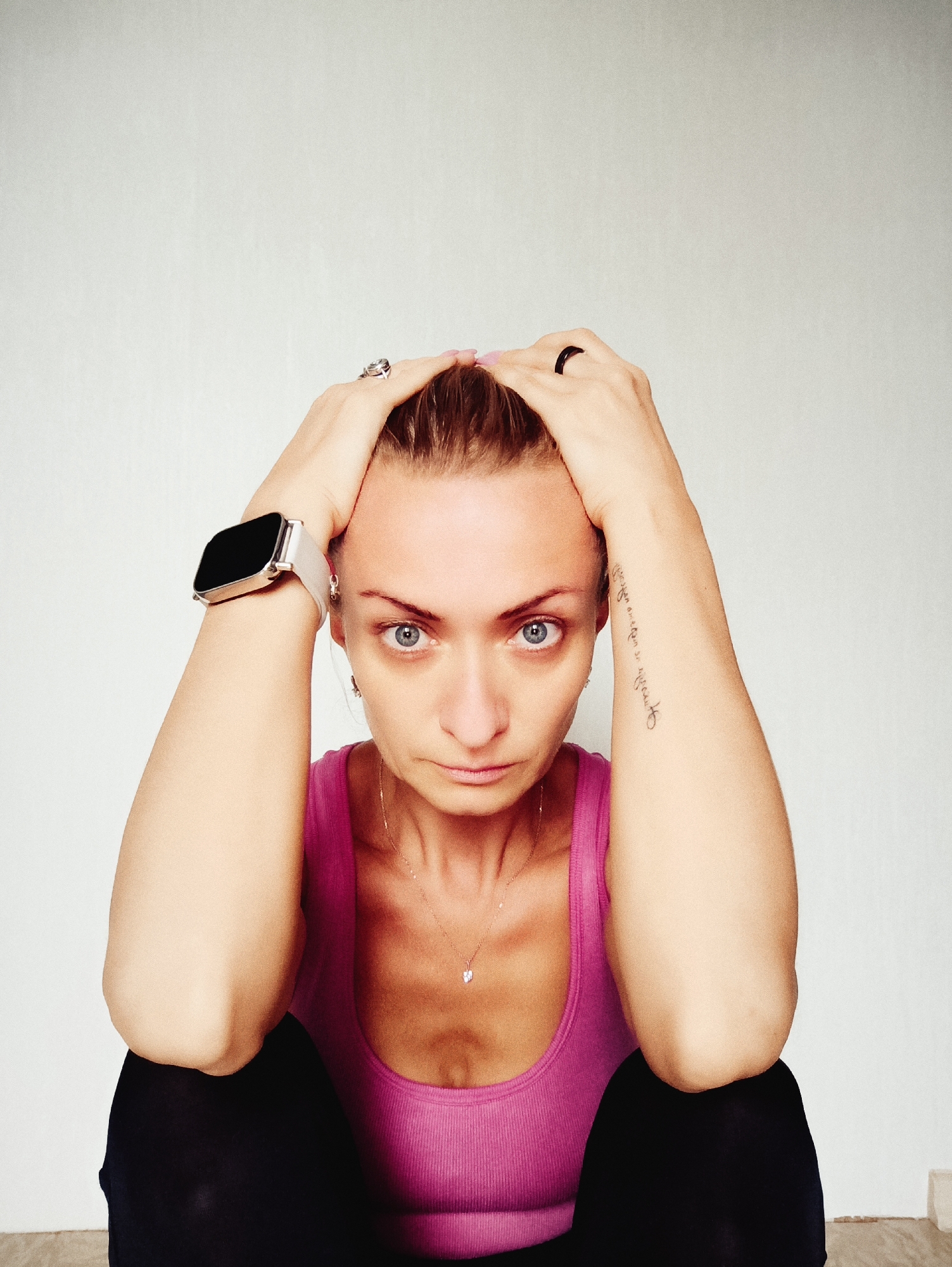 Self-portrait session in a Moscow apartment, multiple poses