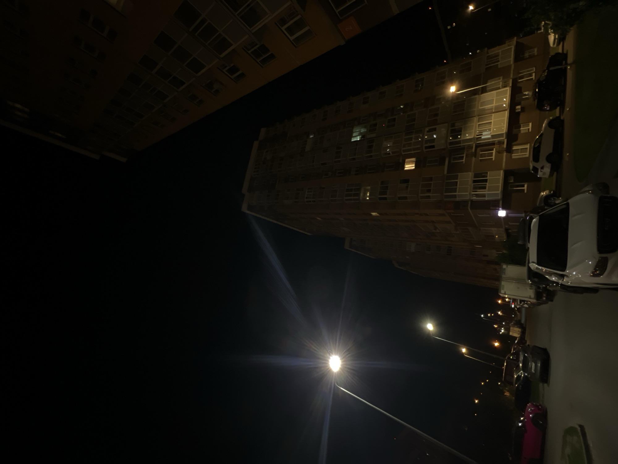 Night walk documented through residential Lyubertsy, Russia neighborhoods