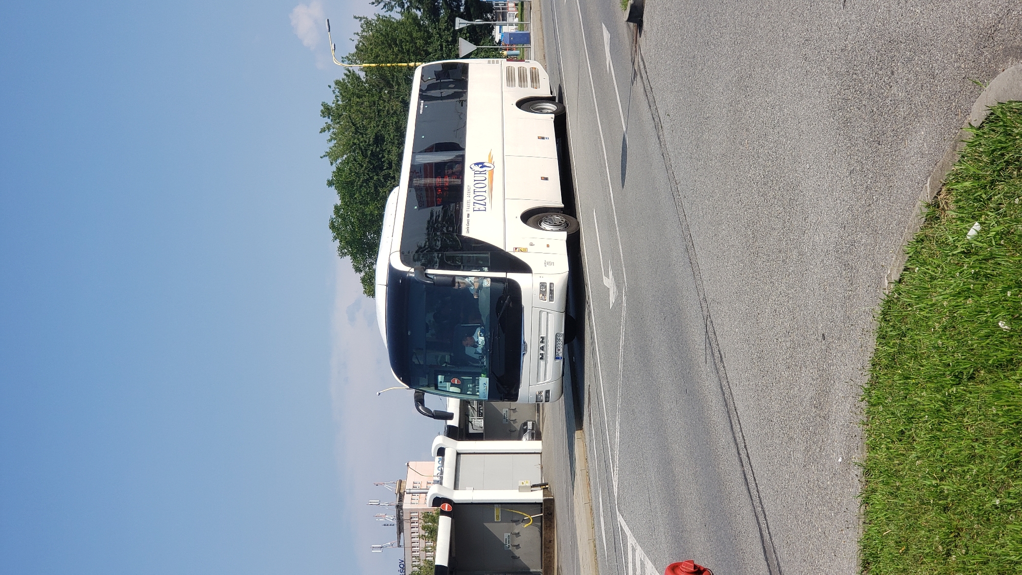 Busy morning at a Prešov retail and transit hub