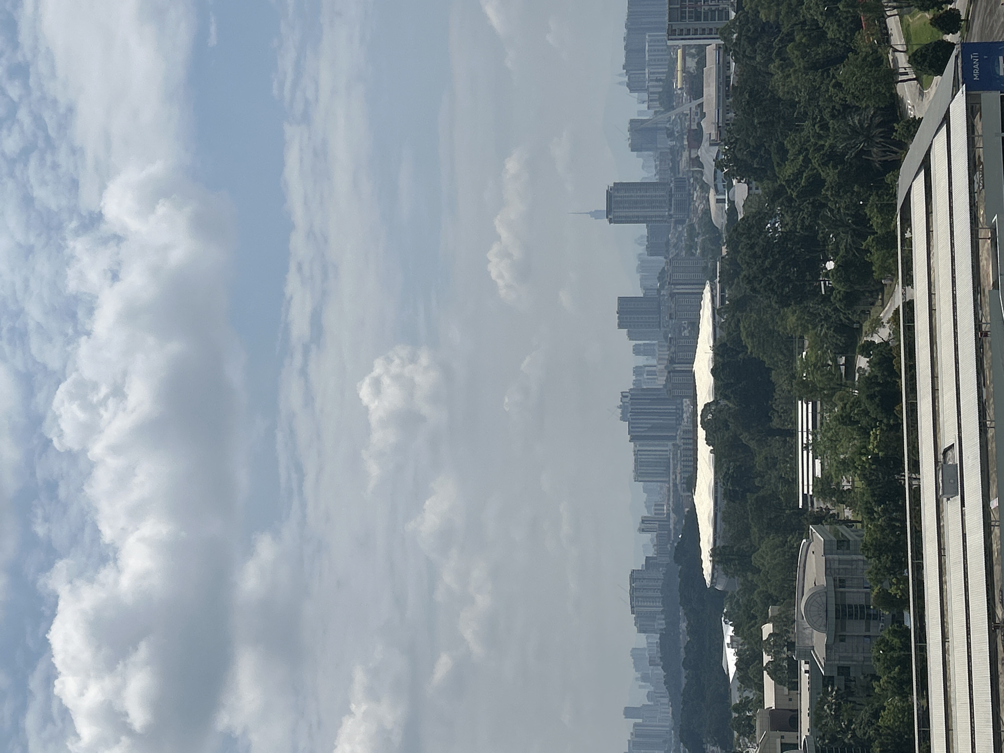 Morning cityscape views documented from elevated Kuala Lumpur building