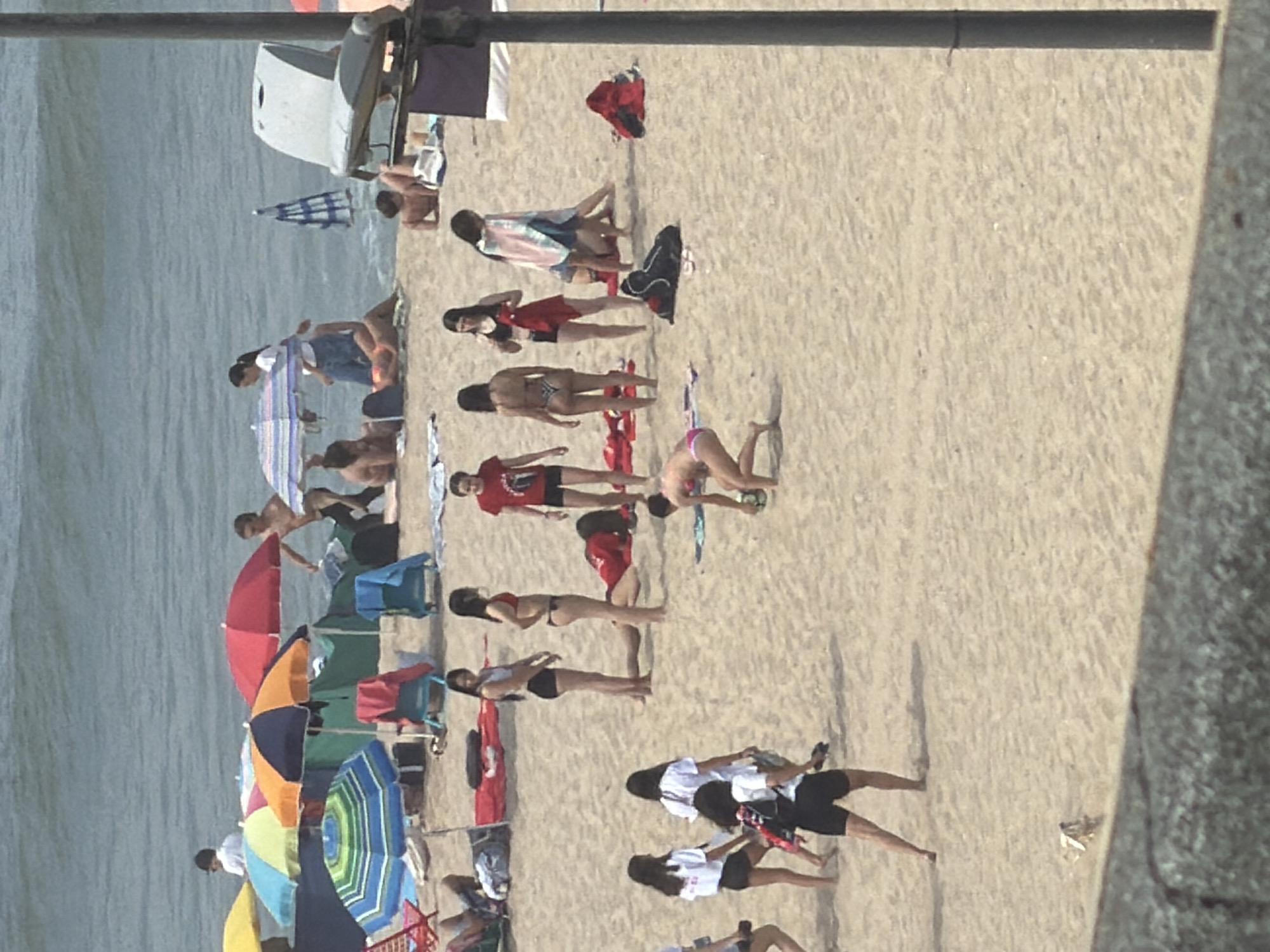 Busy beach day draws crowds to Espinho, Portugal shores