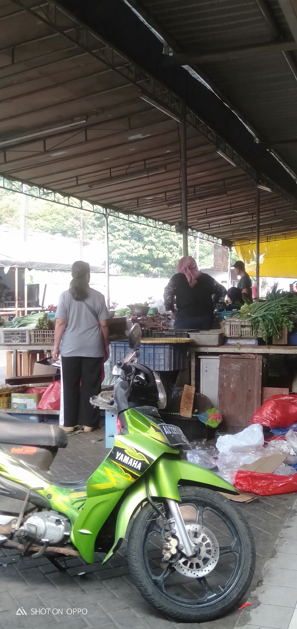 Behind the scenes at a South Jakarta meat processing market stall