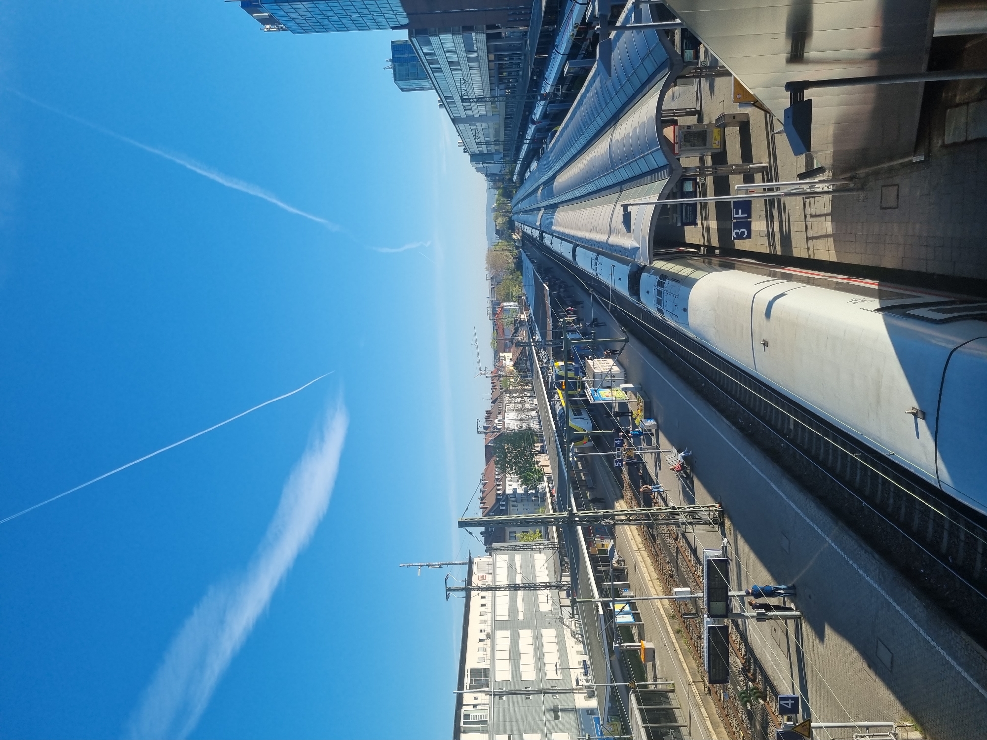 Morning scenes documented at Freiburg main train station