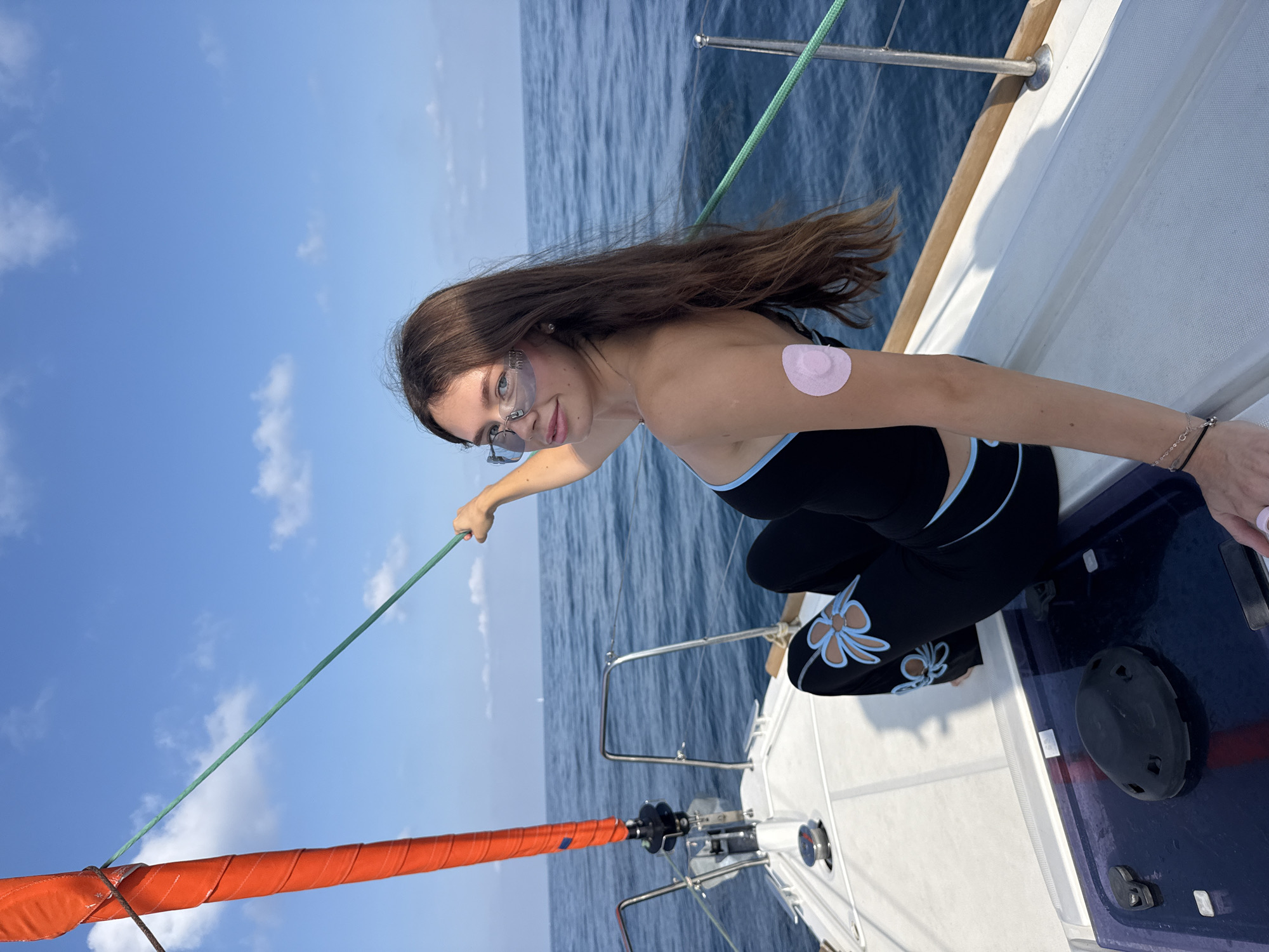 Sunny sailboat day off the Herzliya coast