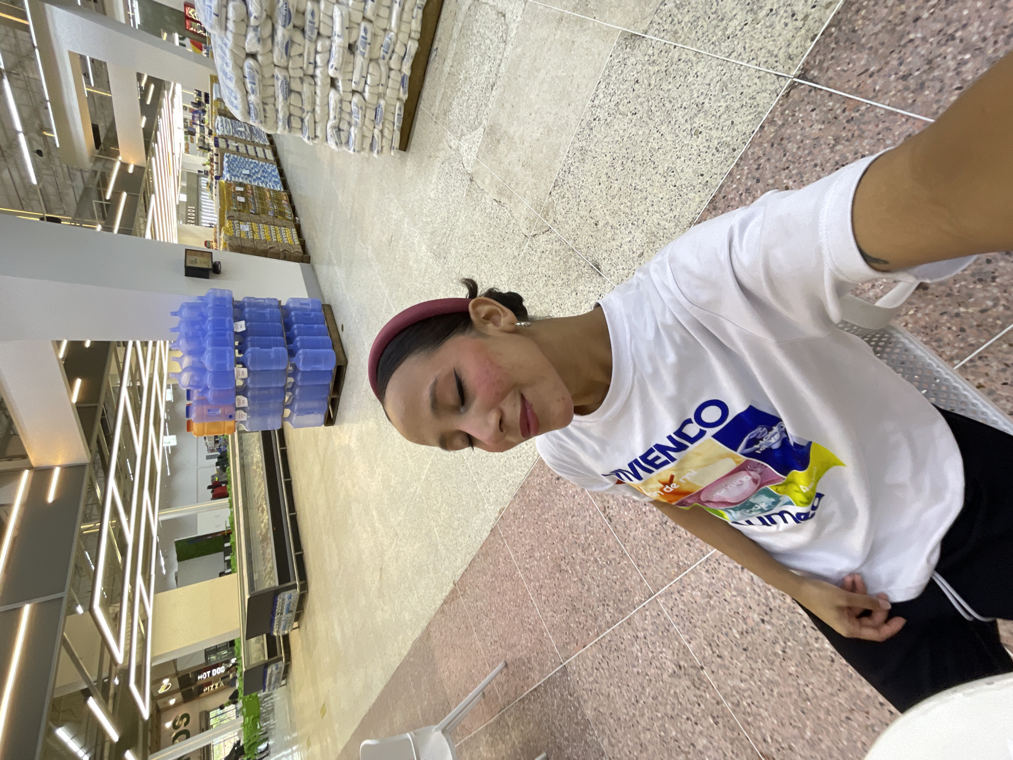 Selfie session inside a Porlamar supermarket, Venezuela