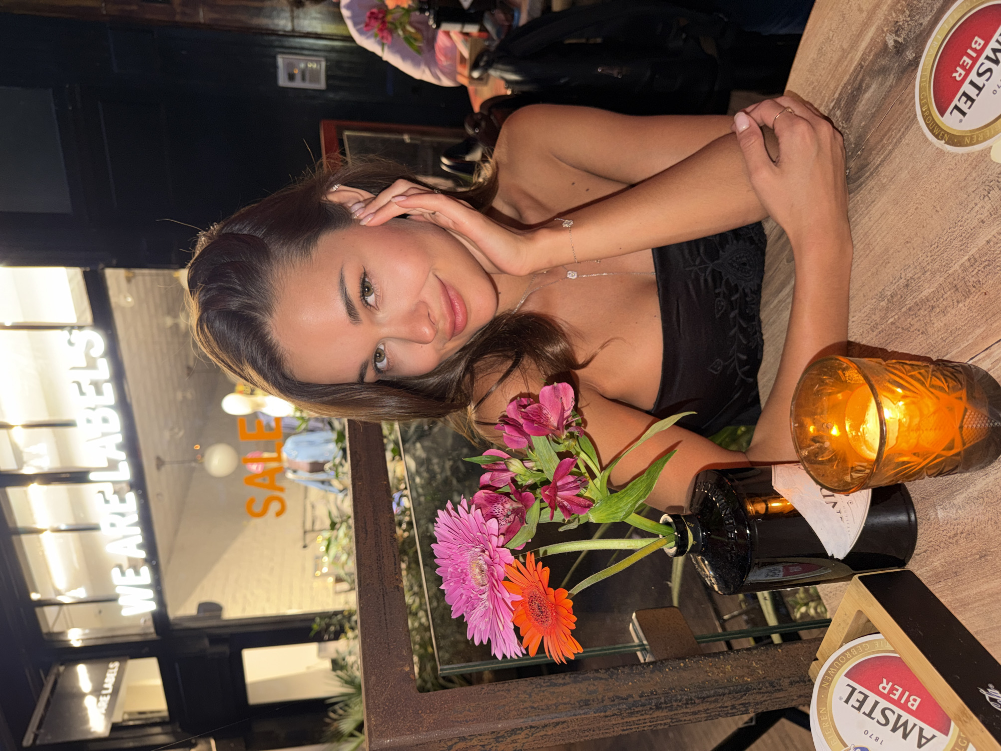 Relaxed evening at an Amsterdam outdoor café