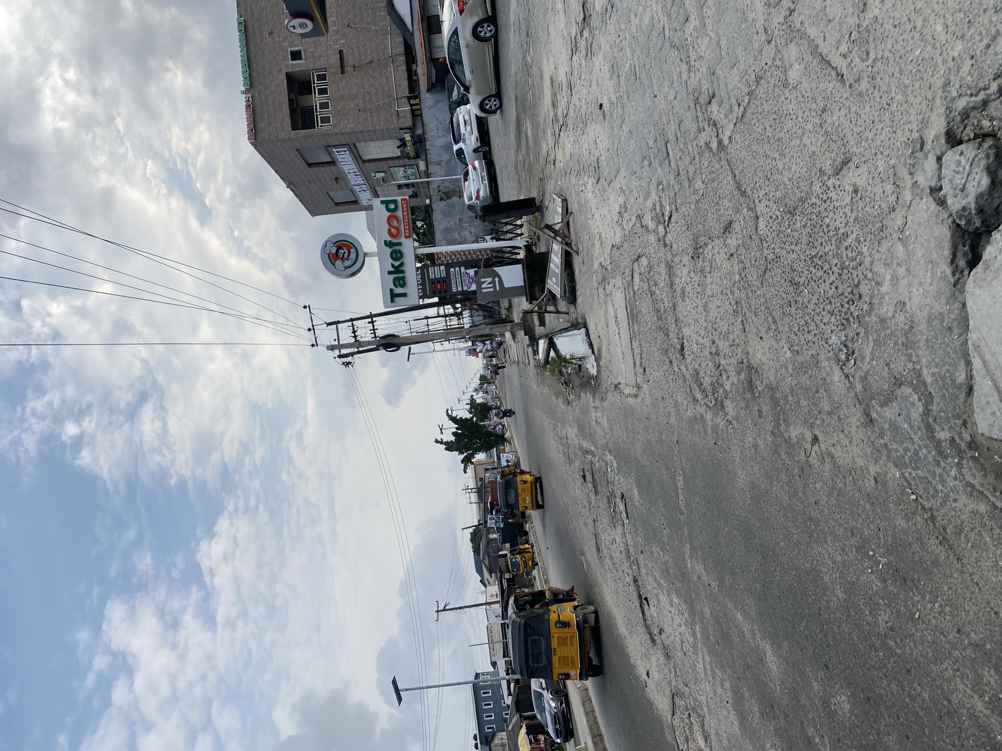 Street life near Marshy Hill Estate, Nigeria