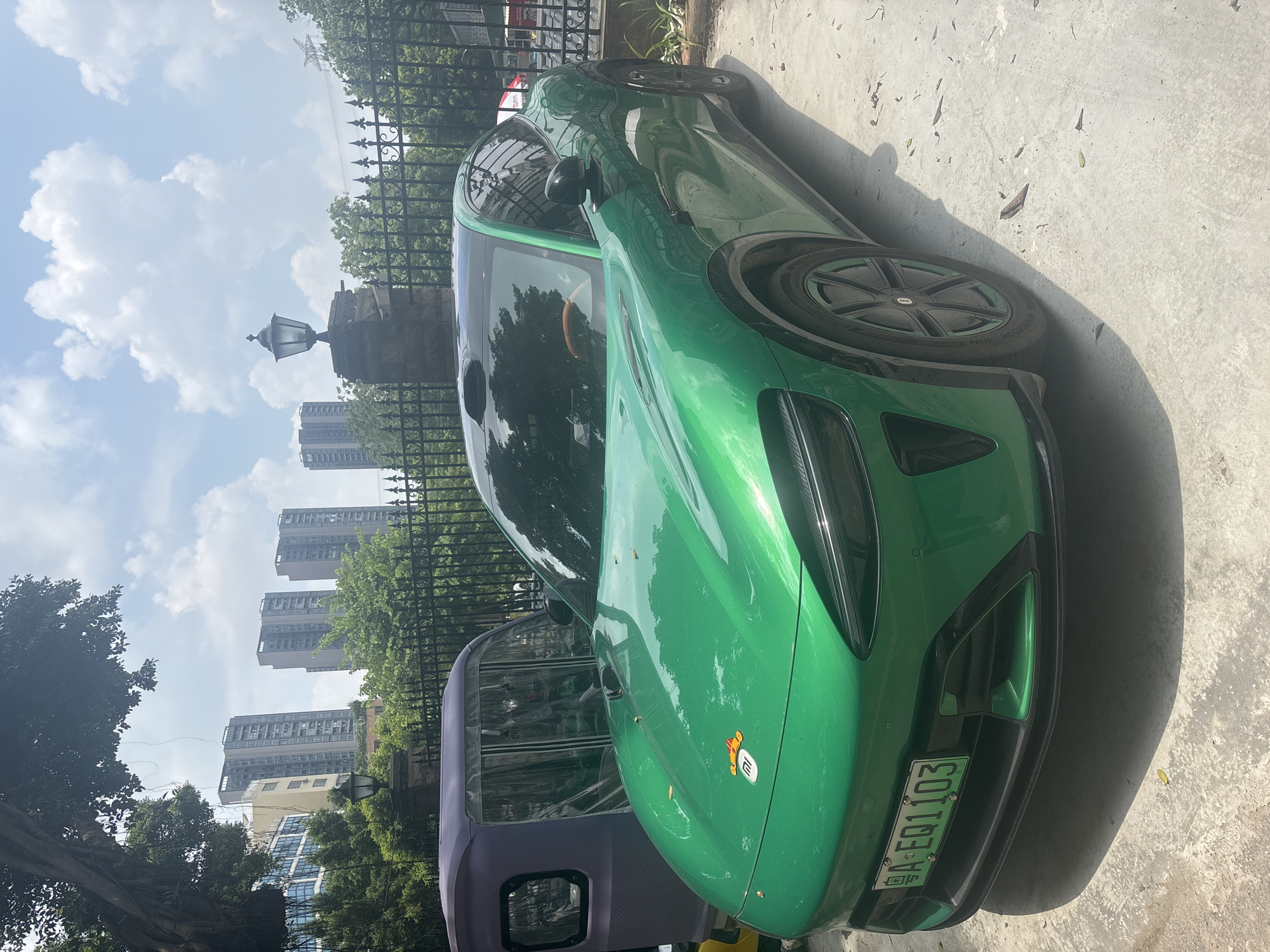Colorful EVs and street life in Nanhai District, Foshan