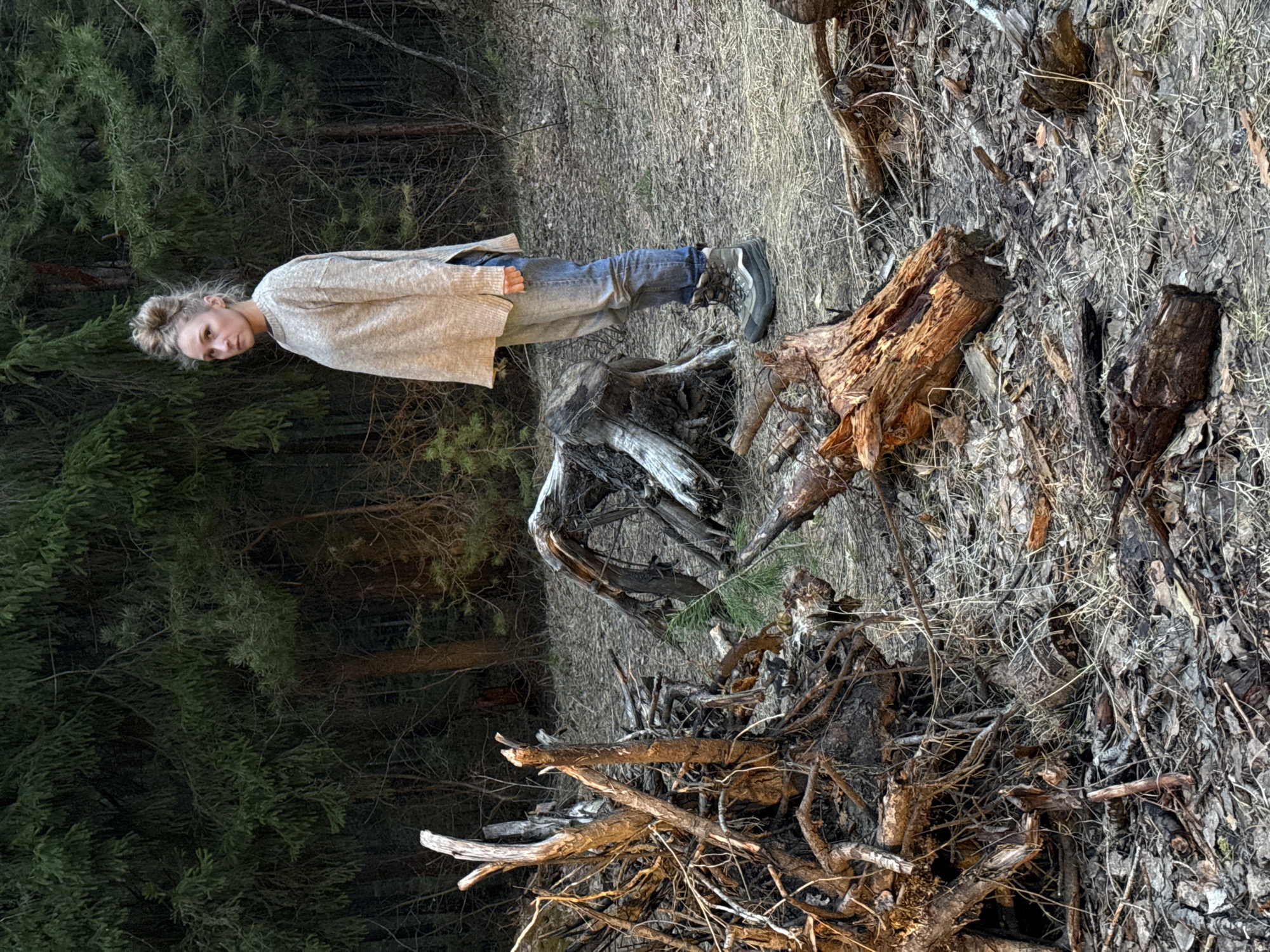 Woman photographed playing in forest near Chaikovsky, Russia