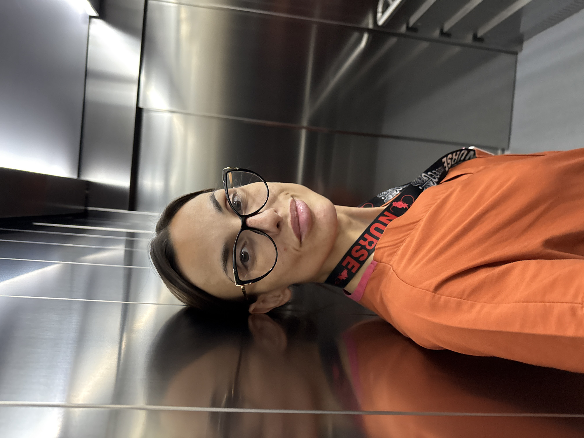 Nurse documents routine hospital shift in Pleven, Bulgaria