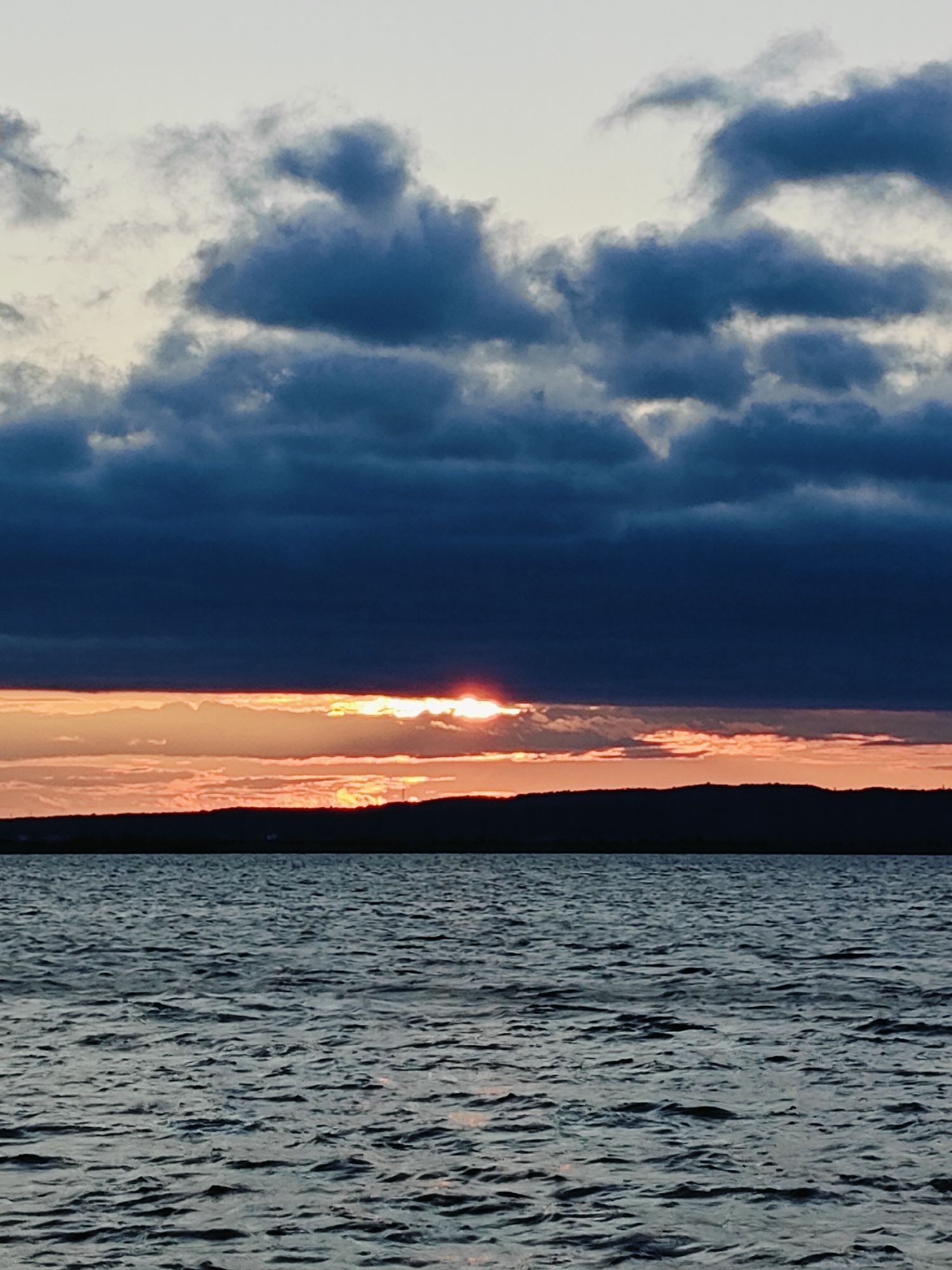 Sunset over the Kama River, cruise ships and all
