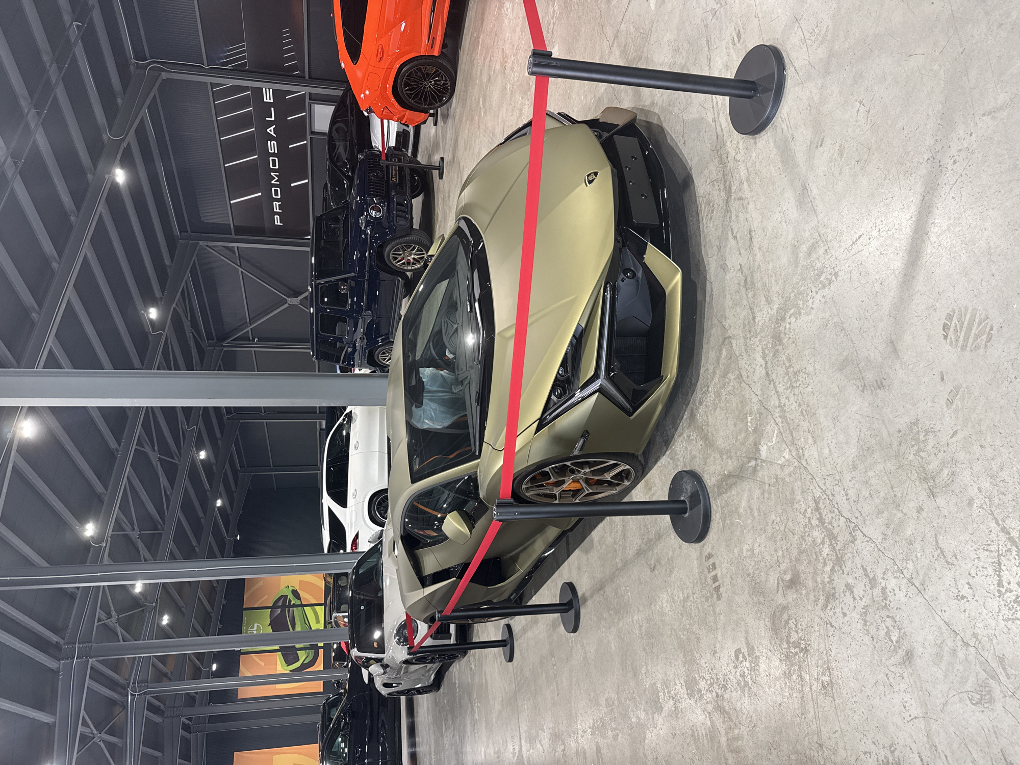 Luxury car showroom displays premium vehicles in Plovdiv, Bulgaria