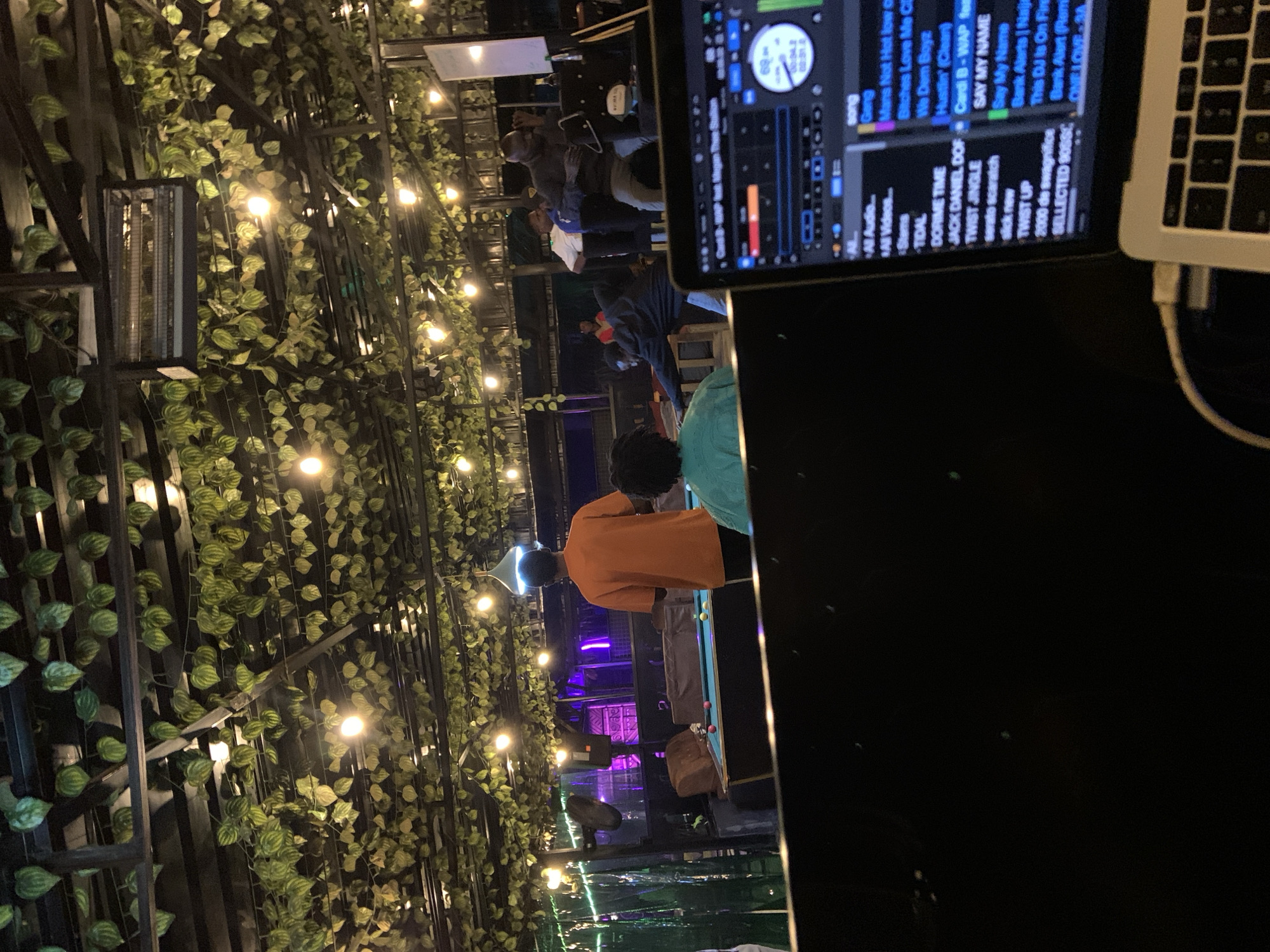 Evening DJ session at decorated venue in Gura Top