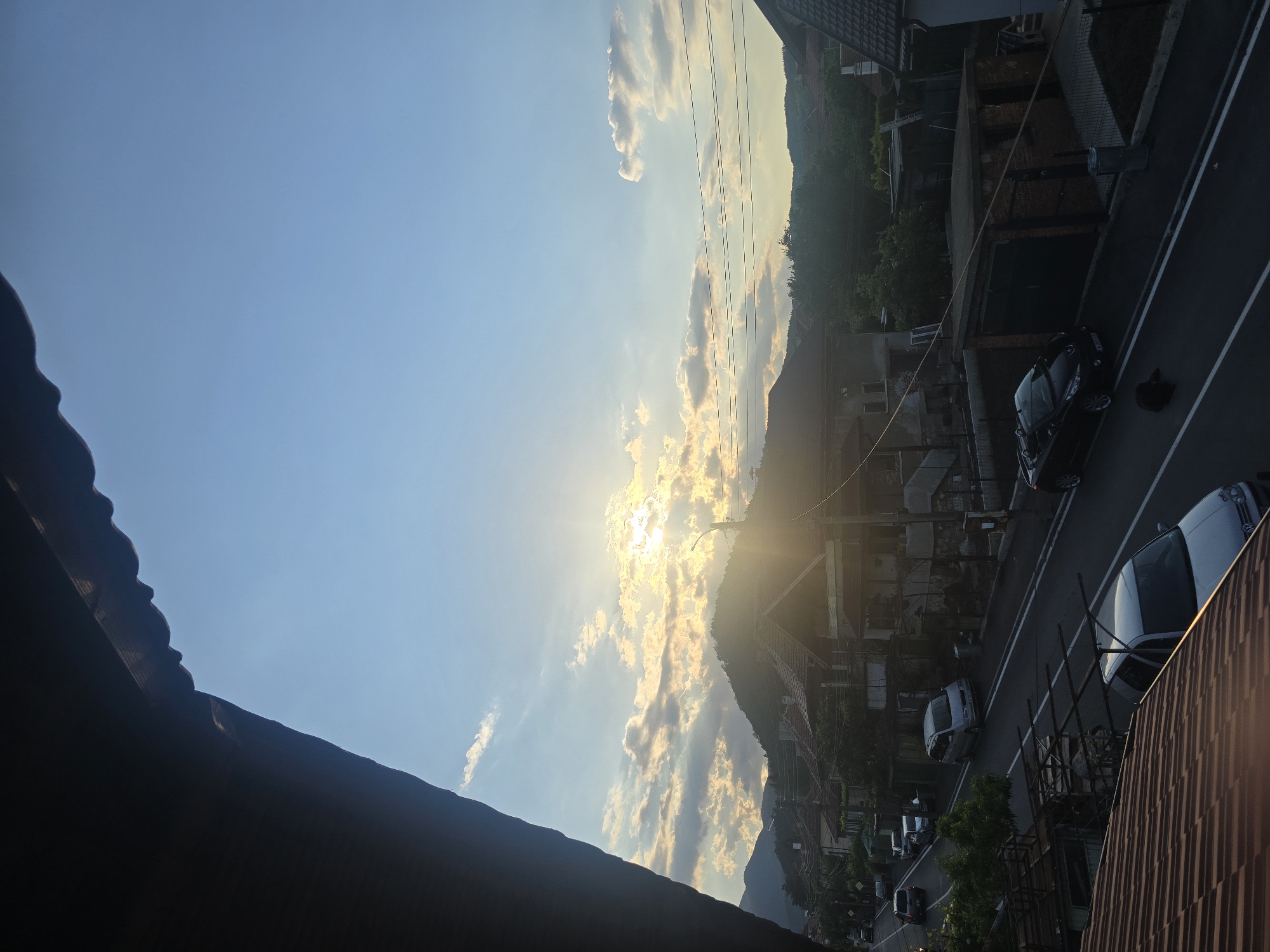 Rooftop views document afternoon scenes across Berkovitsa, Bulgaria