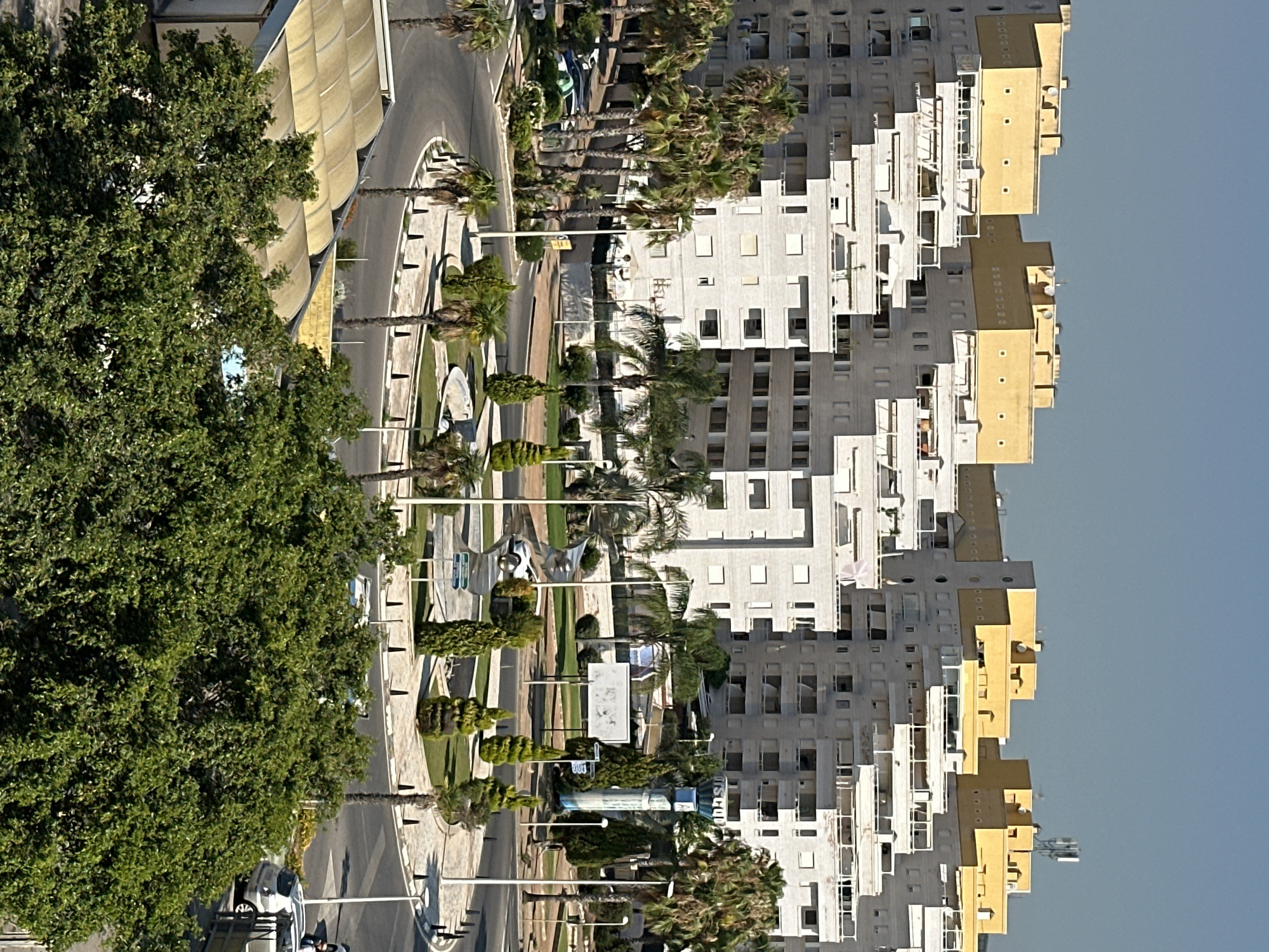 Resort pools and apartment blocks along the Spanish Mediterranean coast