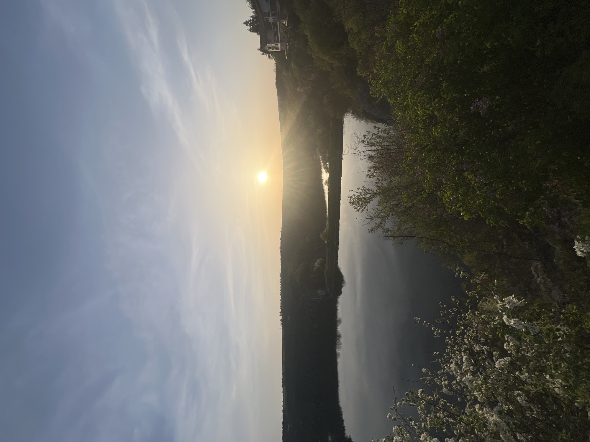 Golden hour sunset scenes captured along Pleven riverbank