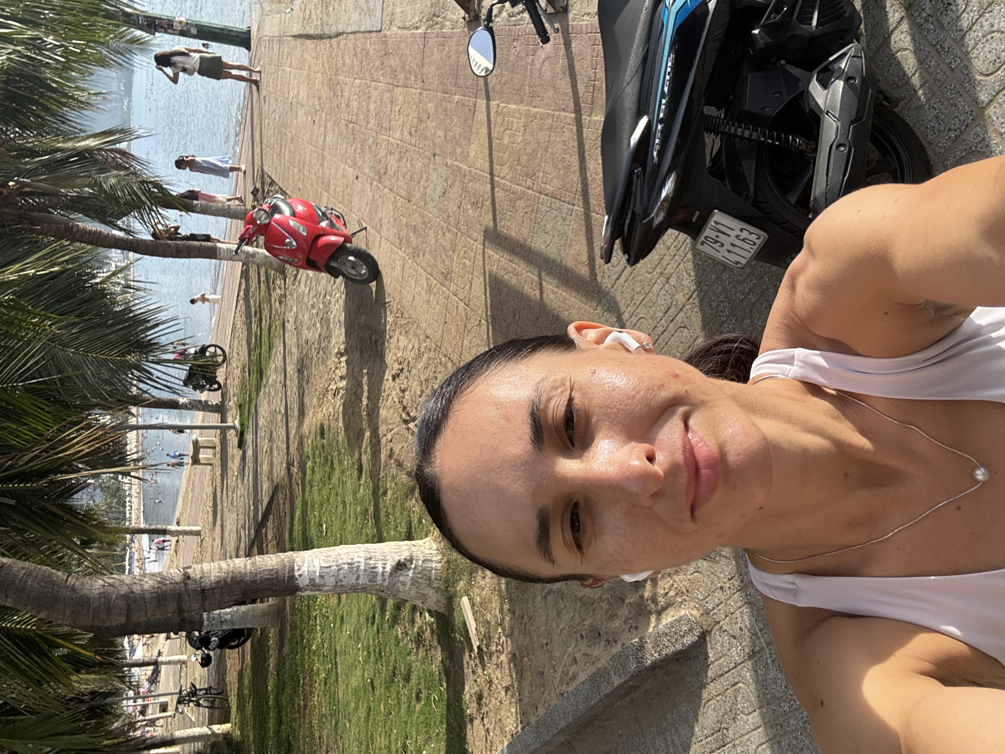 Evening street life captured in coastal Vietnam ward