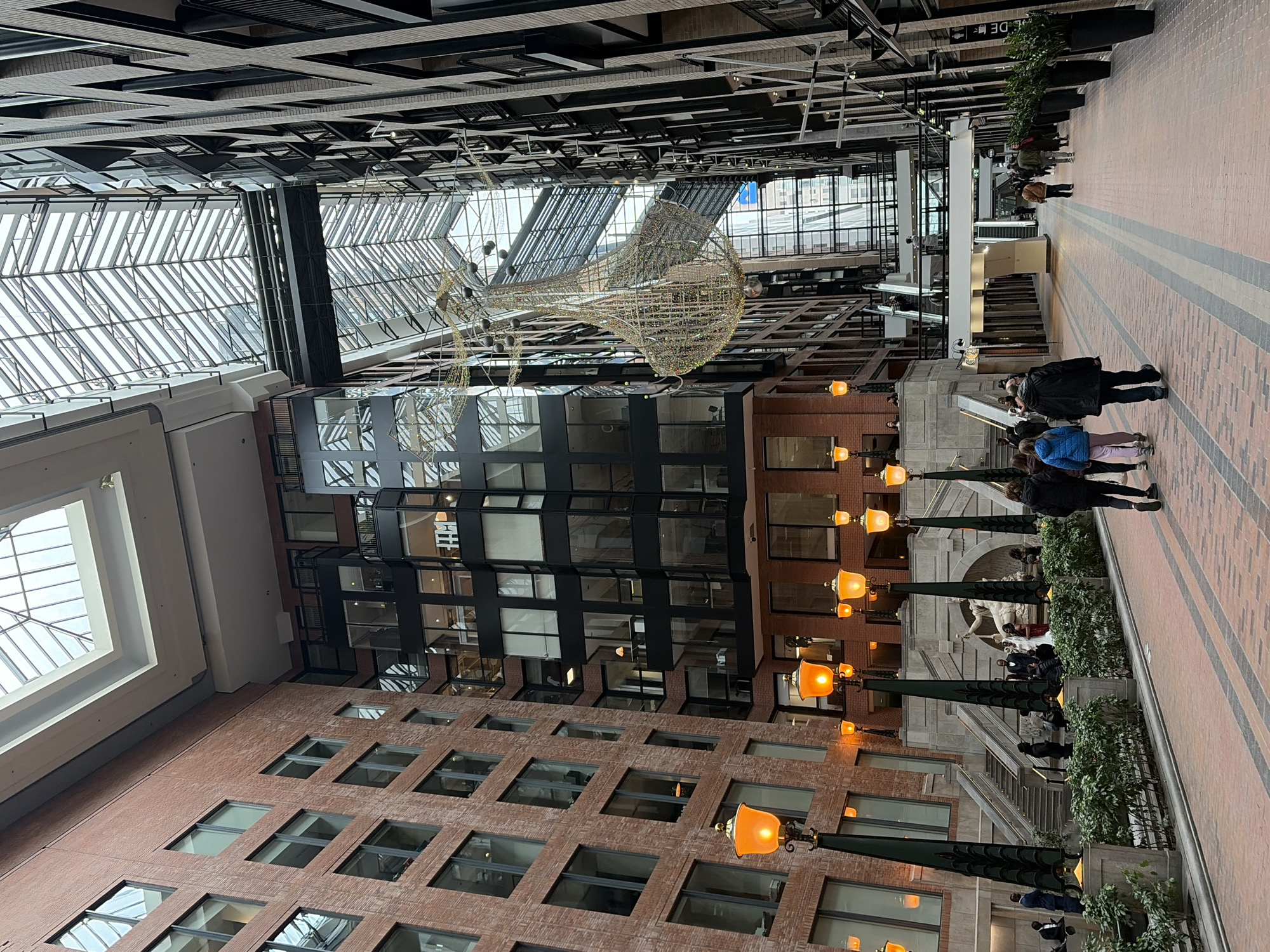 Shopper captures atrium view at Montreal Eaton Centre