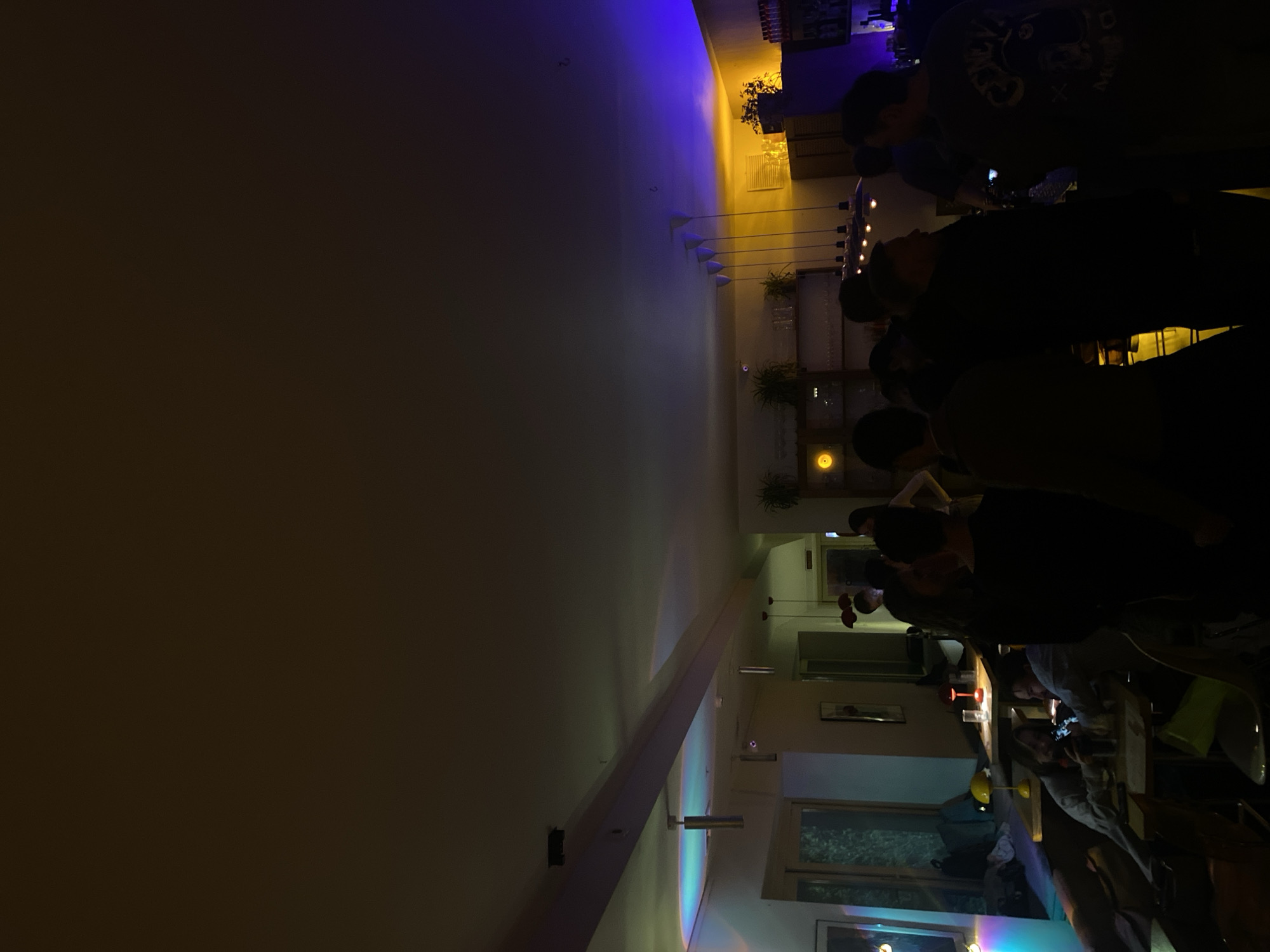 DJ performs at dimly lit Krasnoyarsk restaurant bar