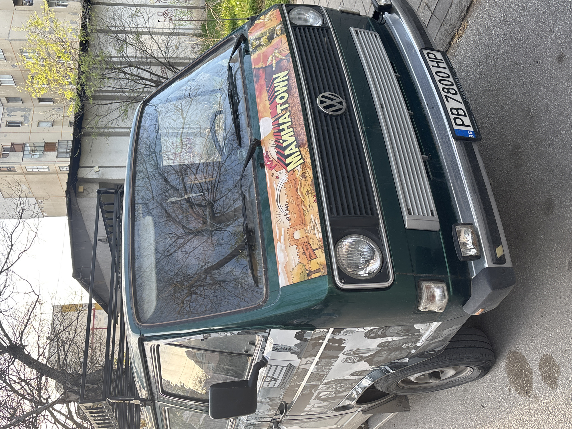 Branded green van spotted on Plovdiv street