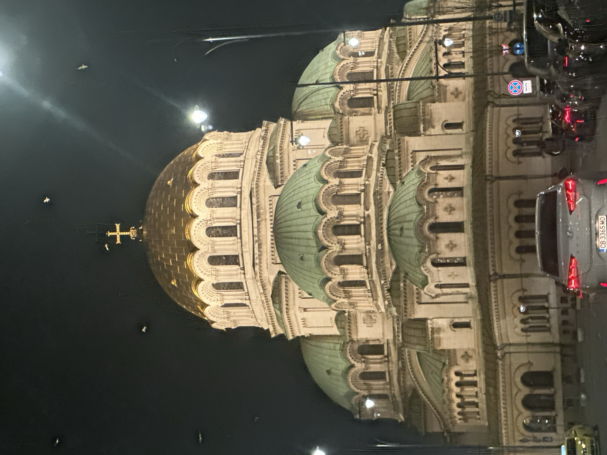 Nighttime documentation of St. Alexander Nevsky Cathedral, Sofia