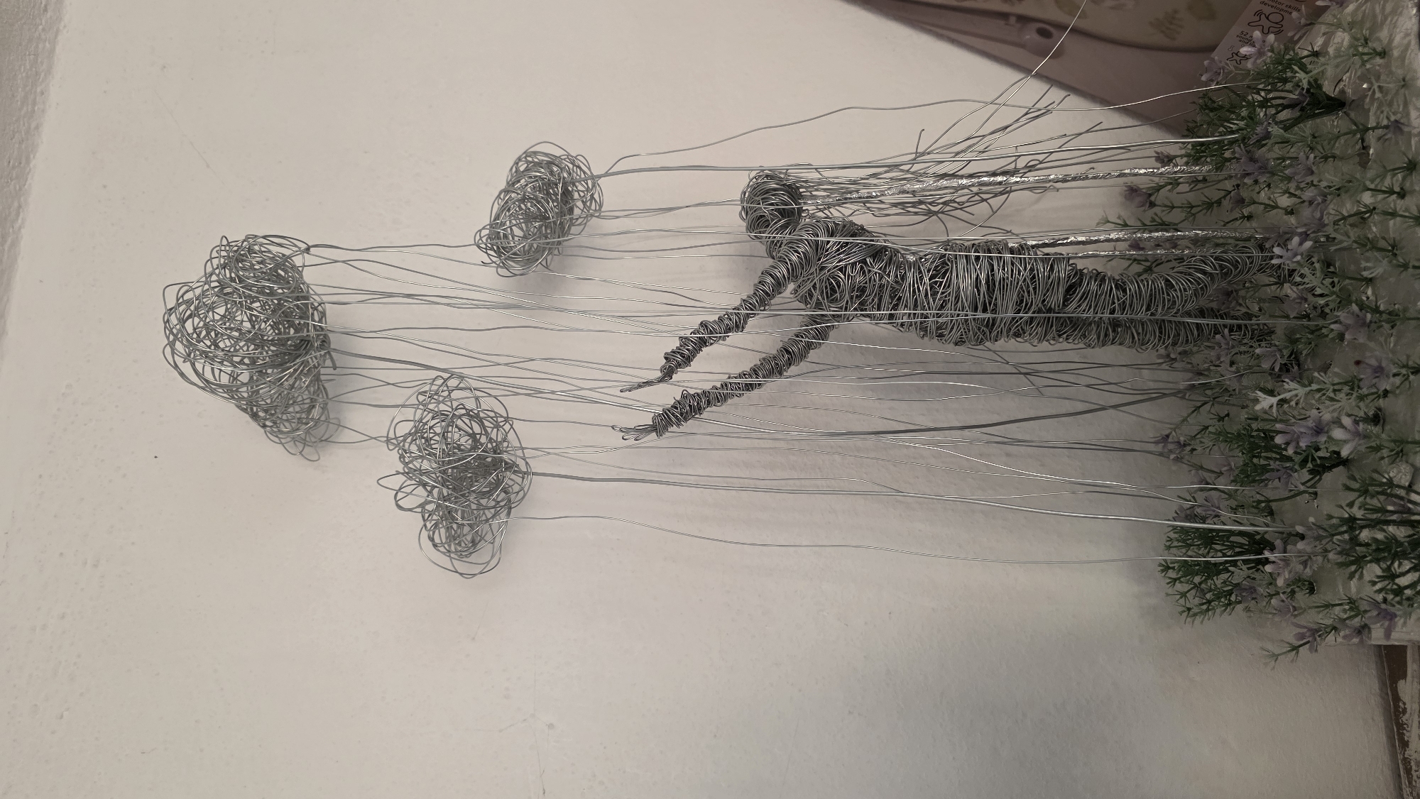 Glasses-wearing dog and wire swimmer art documented in Bulgaria