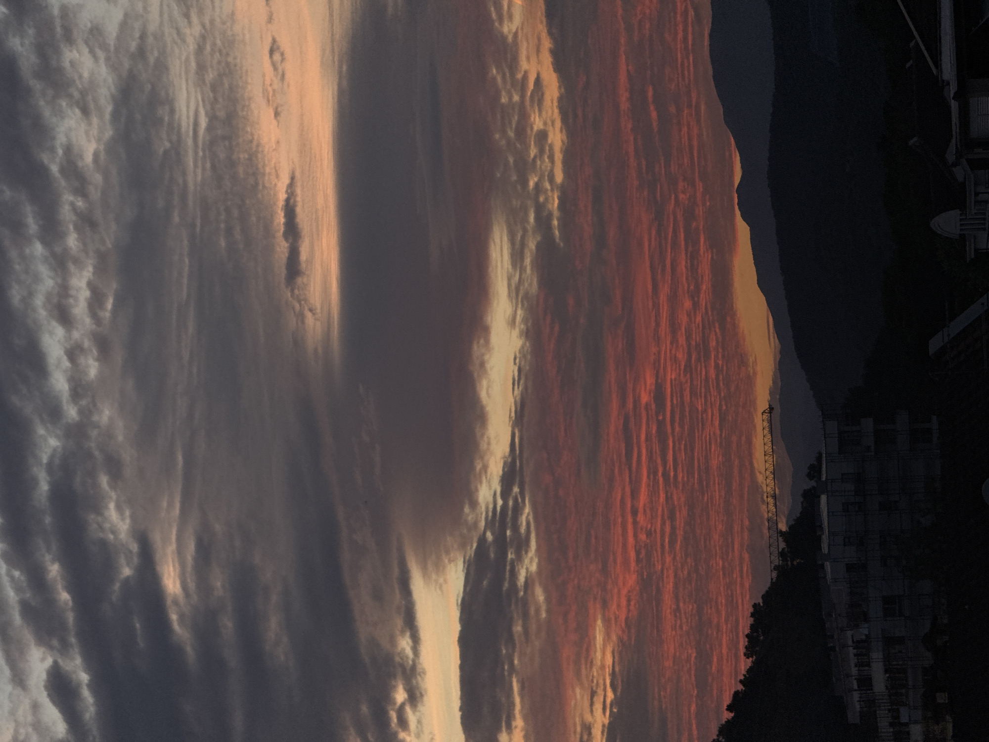 Sunset documented over Podgorica Montenegro evening June 6