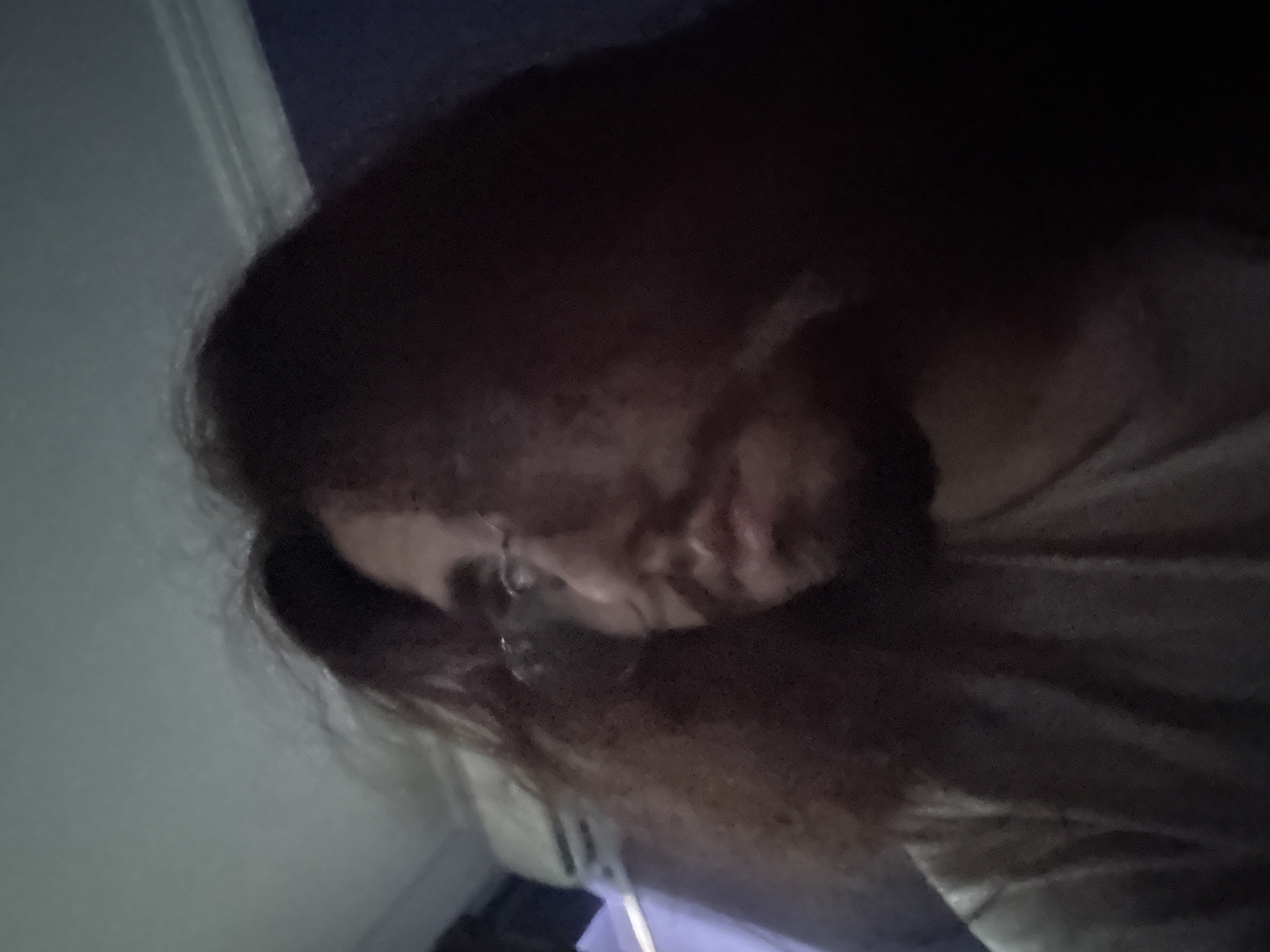 Quick burst of low-light indoor selfies, varying angles and focus