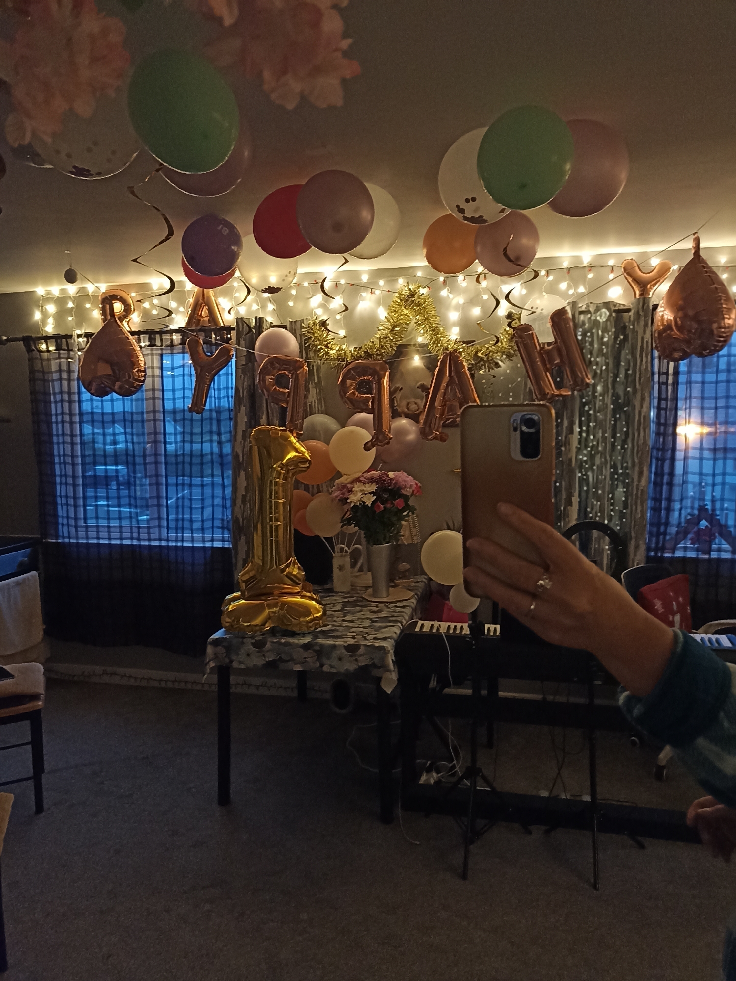 First birthday party decorations set up in Annagry, Ireland