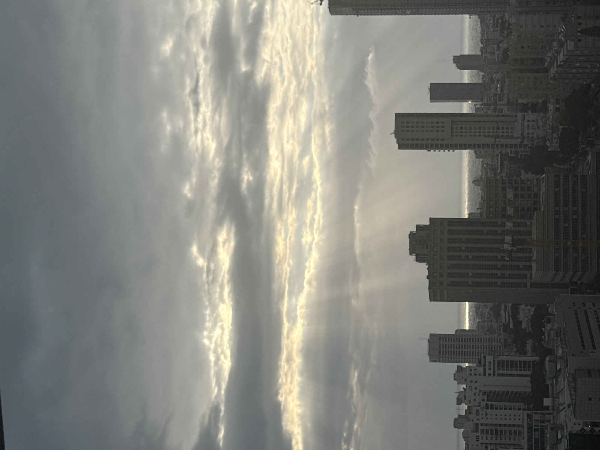 Tel Aviv cityscape photographed under dramatic skies
