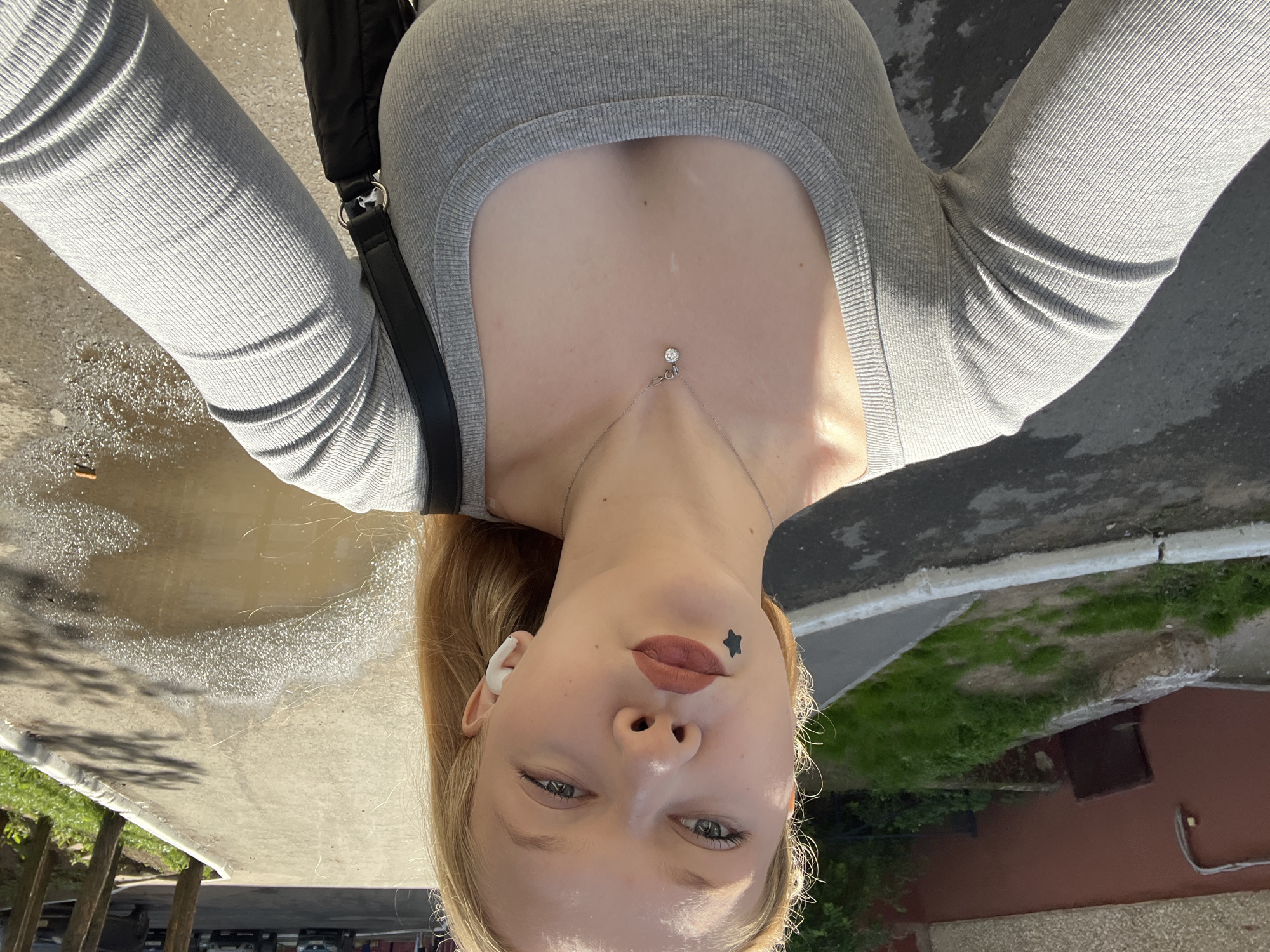 Back-to-back selfies, outdoors and elevator, Perm Russia