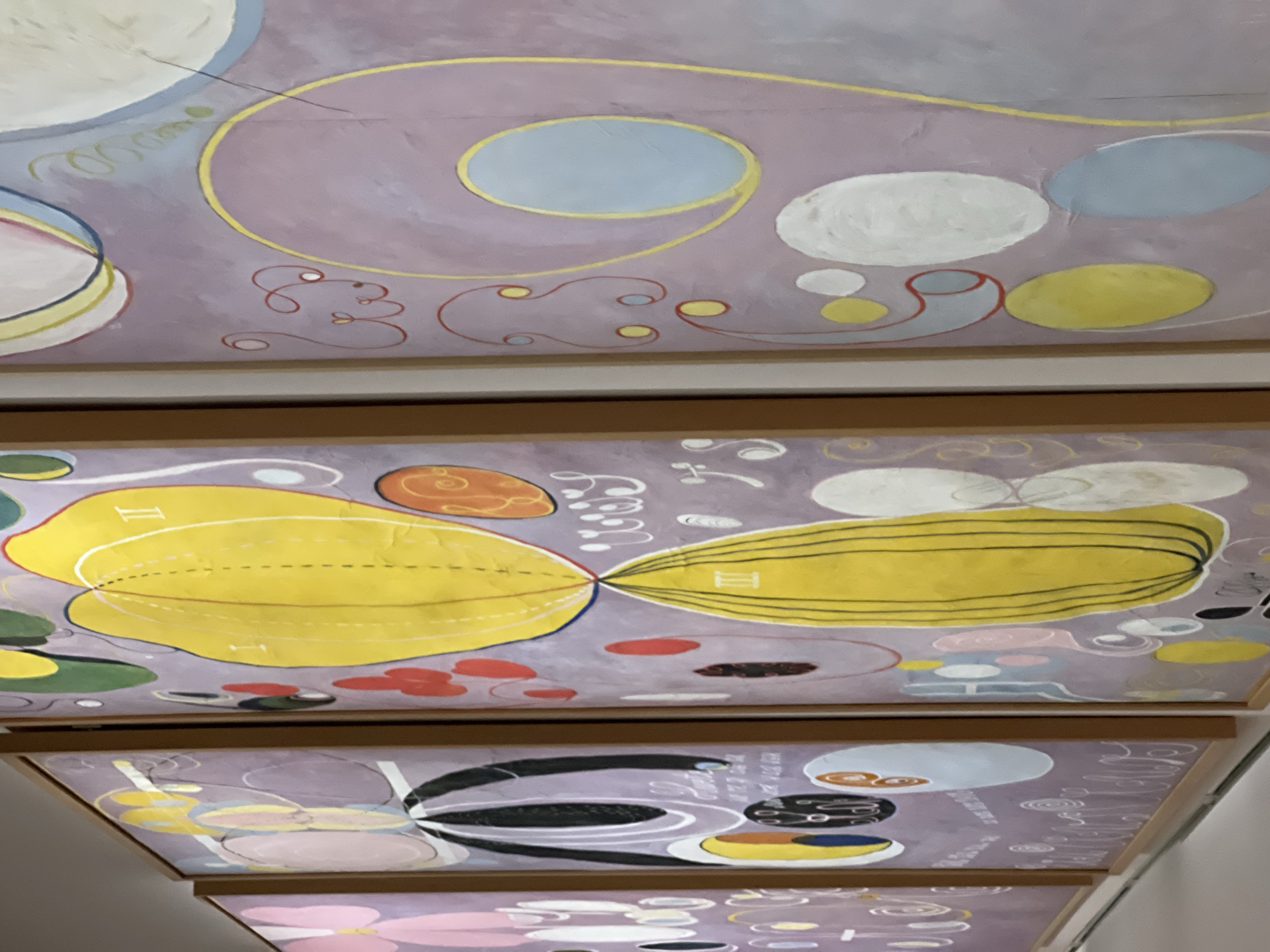 Afternoon at a Paris gallery, abstract and symbolic works on view