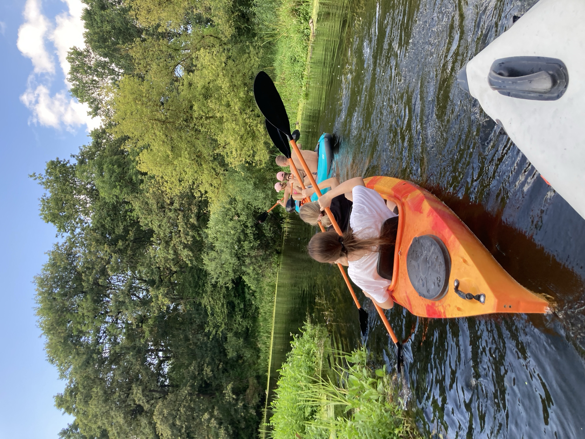 Kayaking a quiet river through rural Belarus