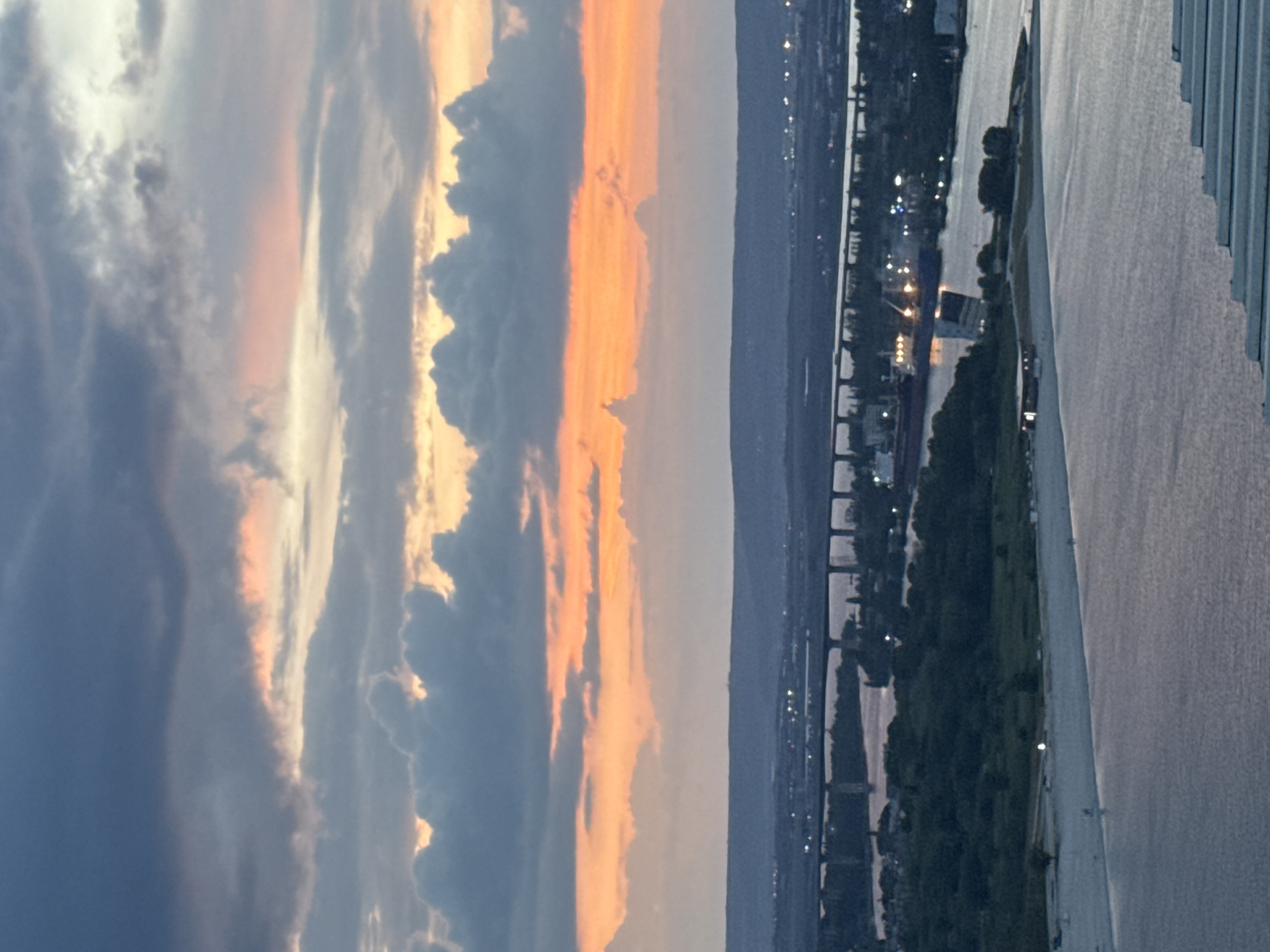 Sunset observed over coastal city of Varna, Bulgaria