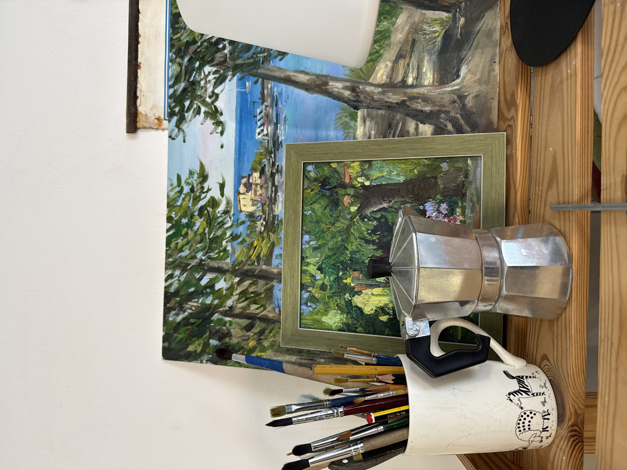 Artist studio still life arrangements documented in Herceg Novi