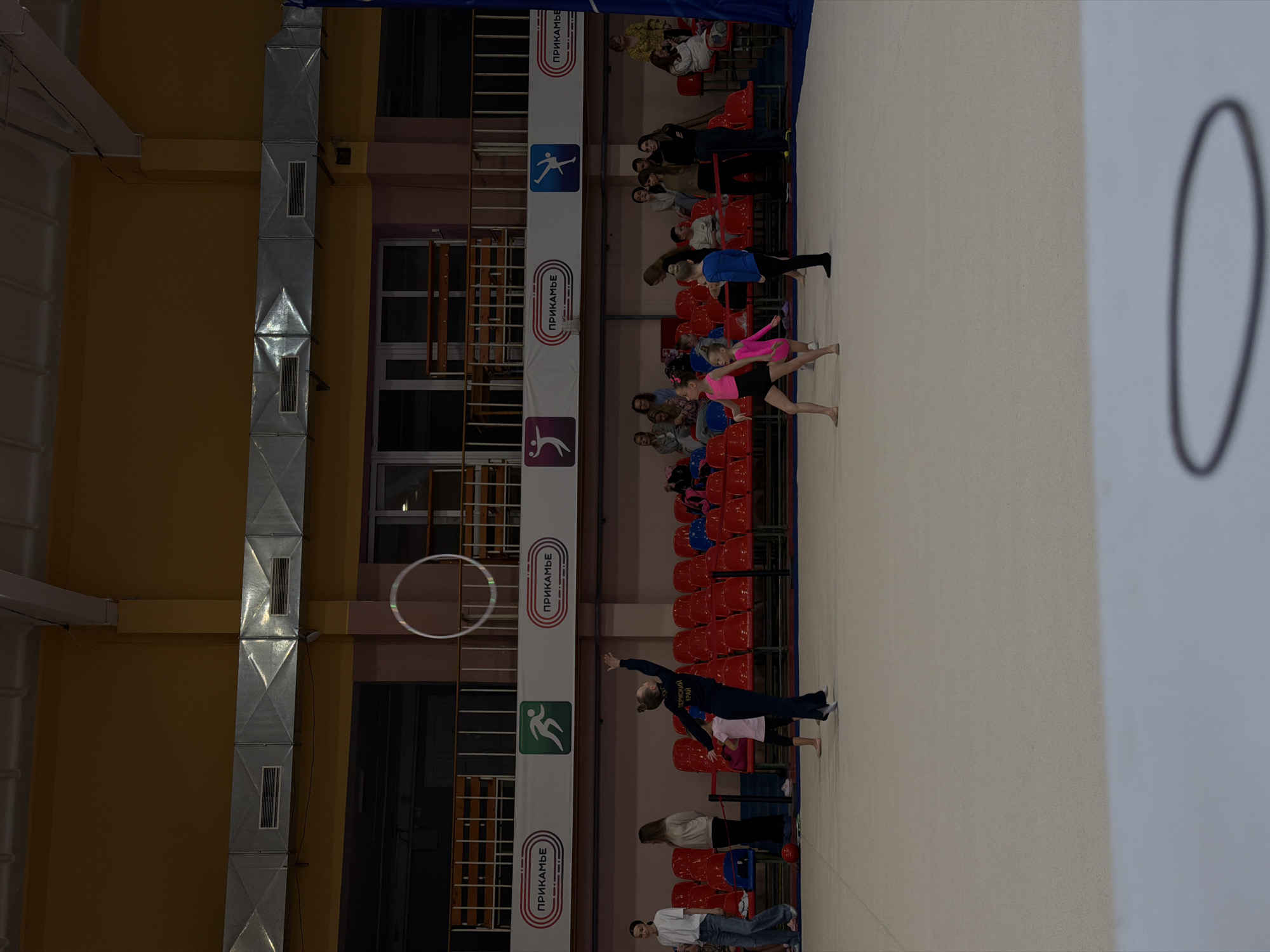 Young gymnasts compete in indoor meet in Perm, Russia