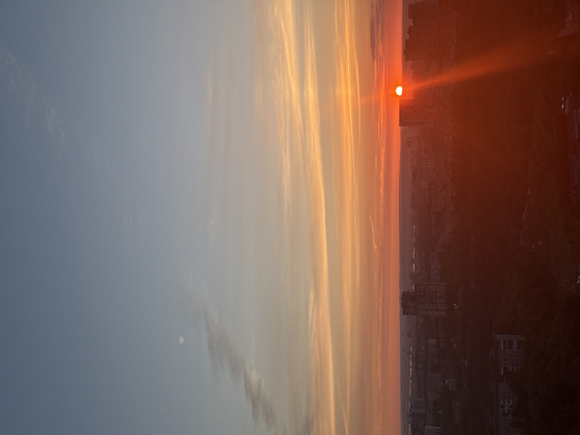 Perm's longest day closes with a wide golden sunset