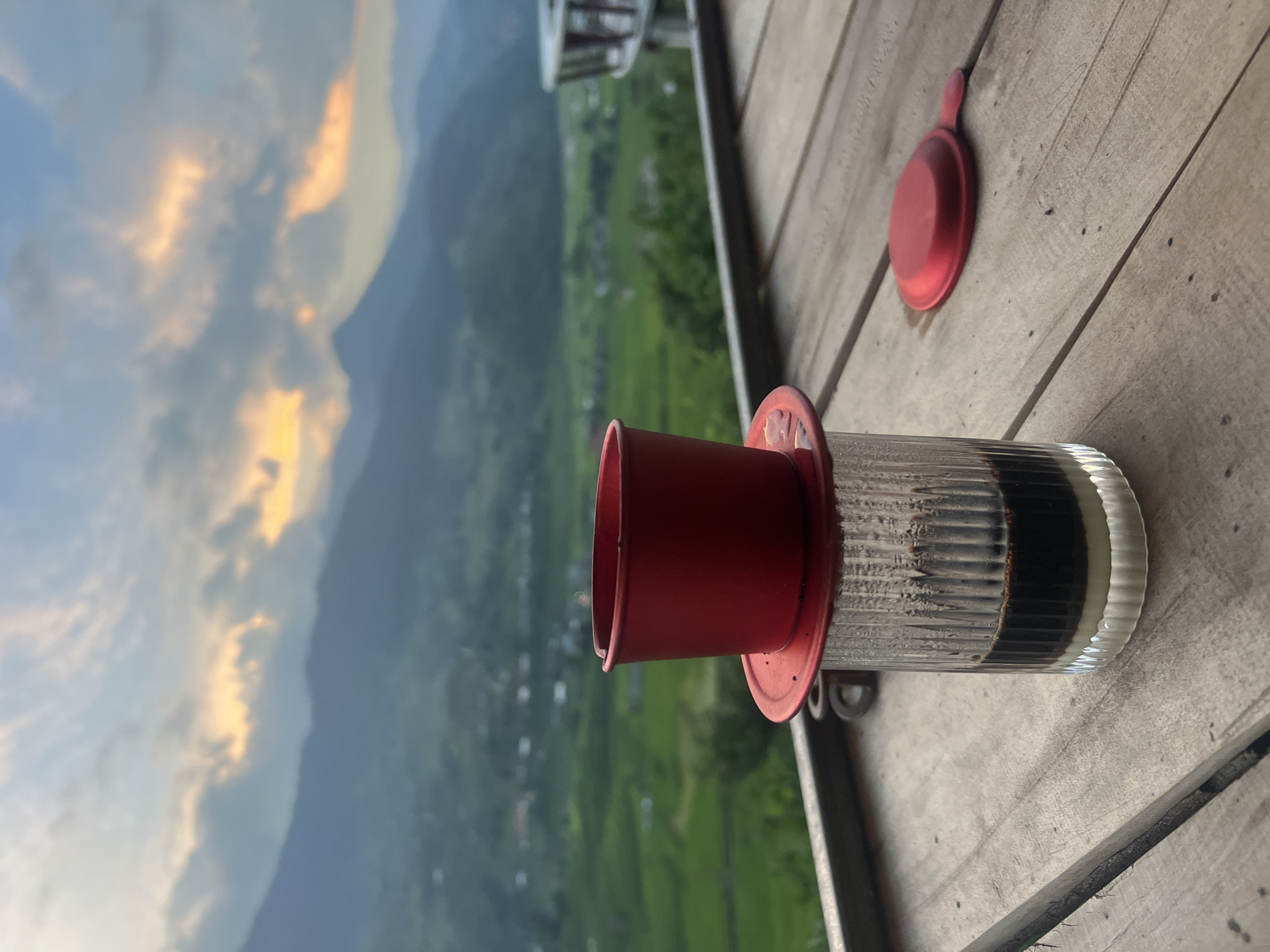 Coffee and terraced rice fields, Tu Le at golden hour