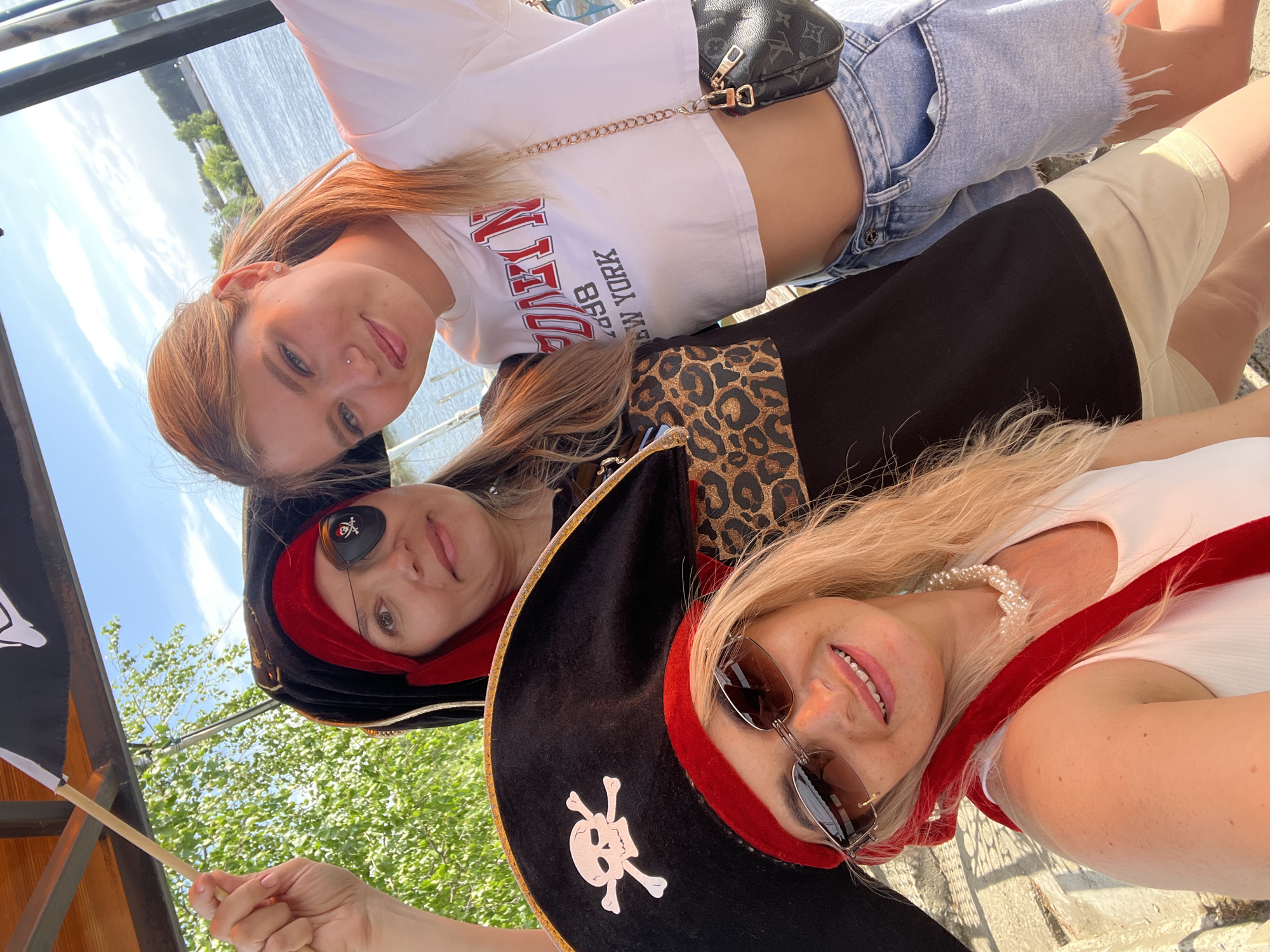 Pirate-themed riverside party captured along Kama River in Chaikovsky