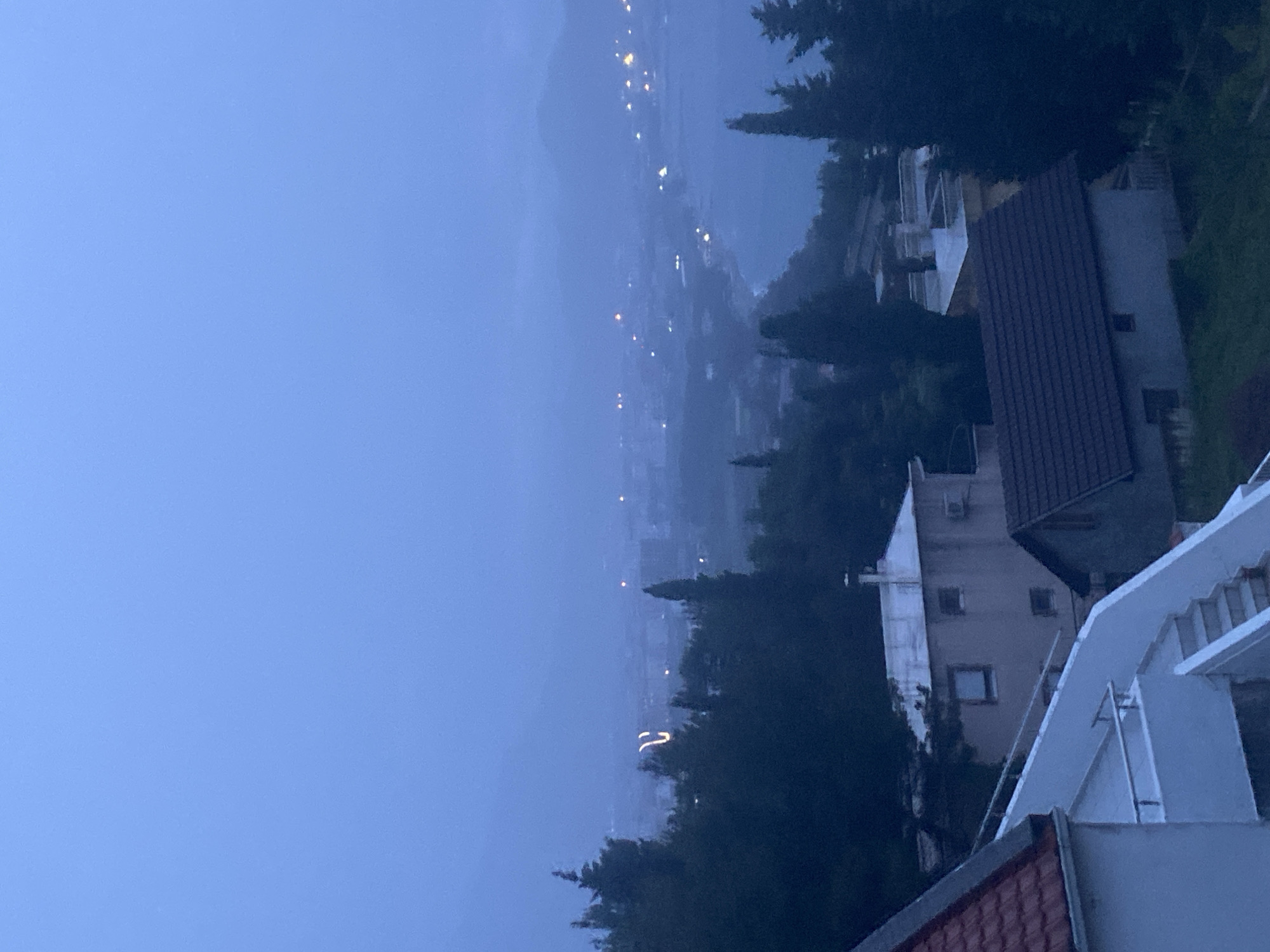 Night views captured from elevated position in Šušanj, Montenegro